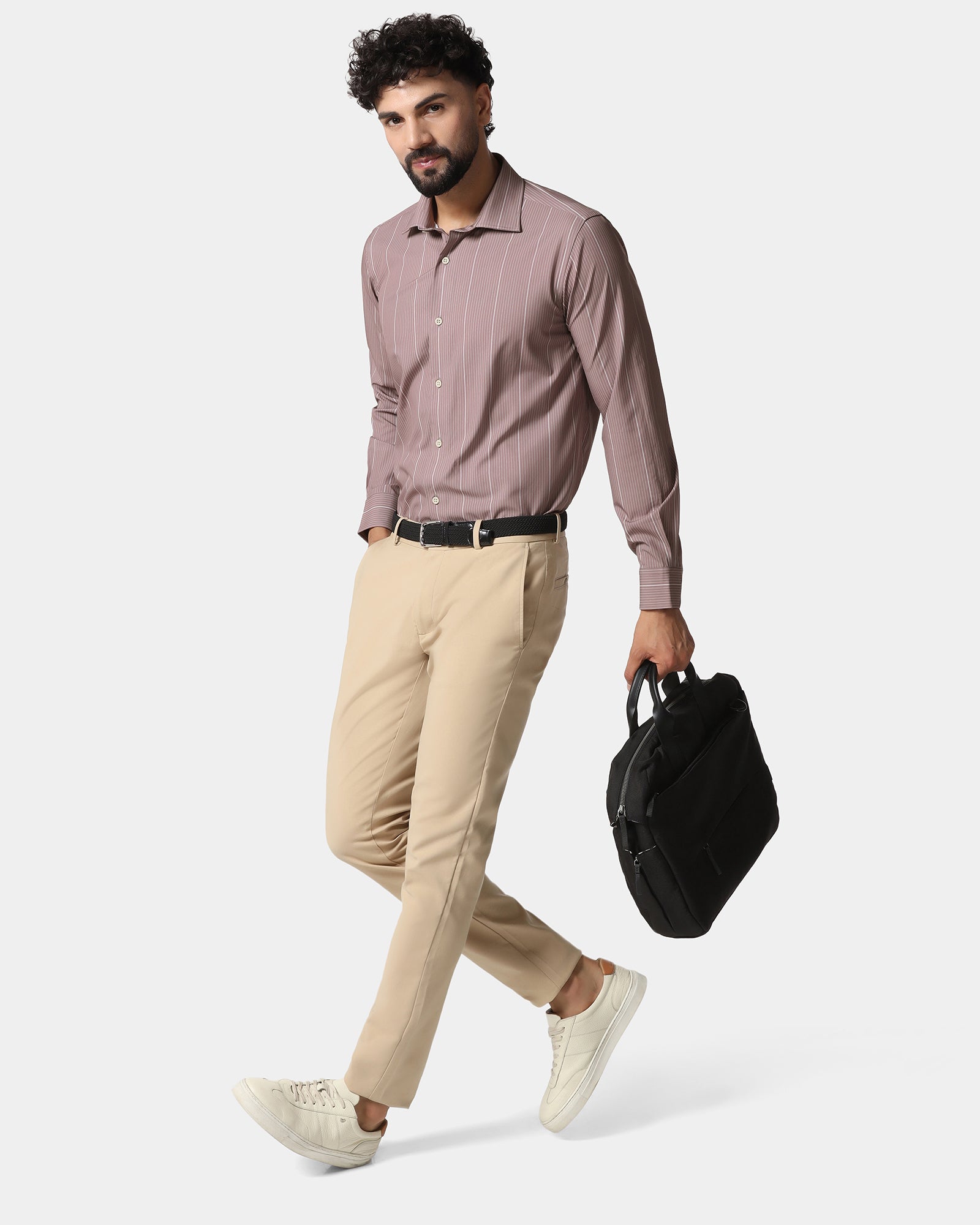 Rust Techpro Stripe Shirt - Grill