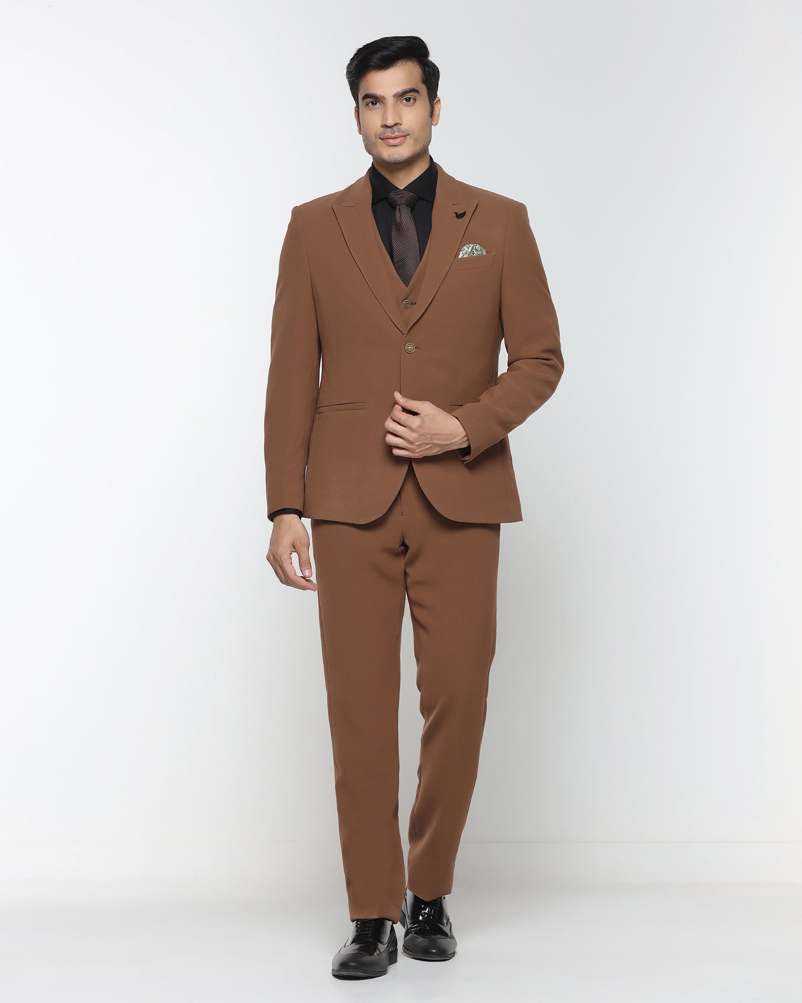 Rust Three Piece Solid Suit - Kover