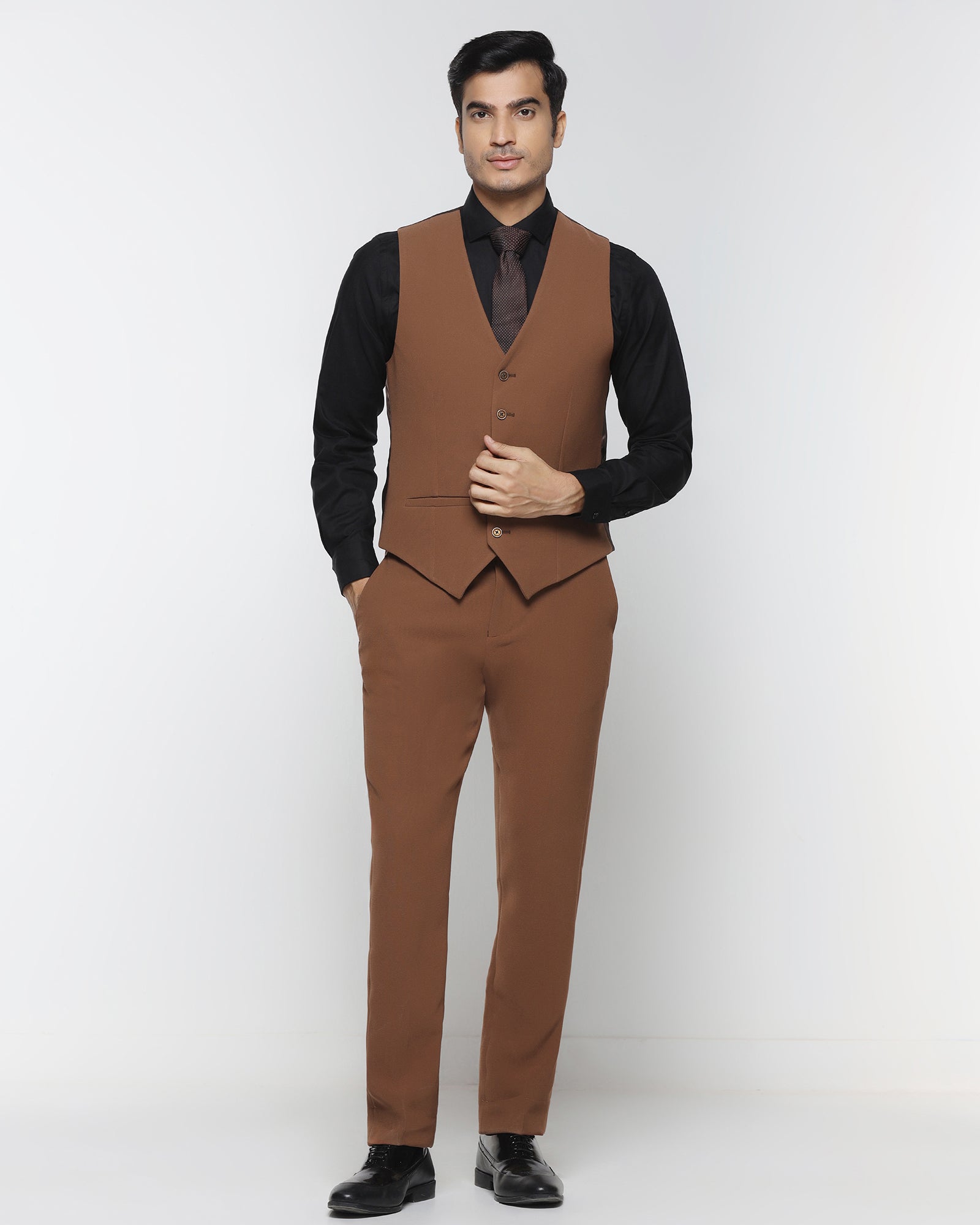 Rust Three Piece Solid Suit - Kover
