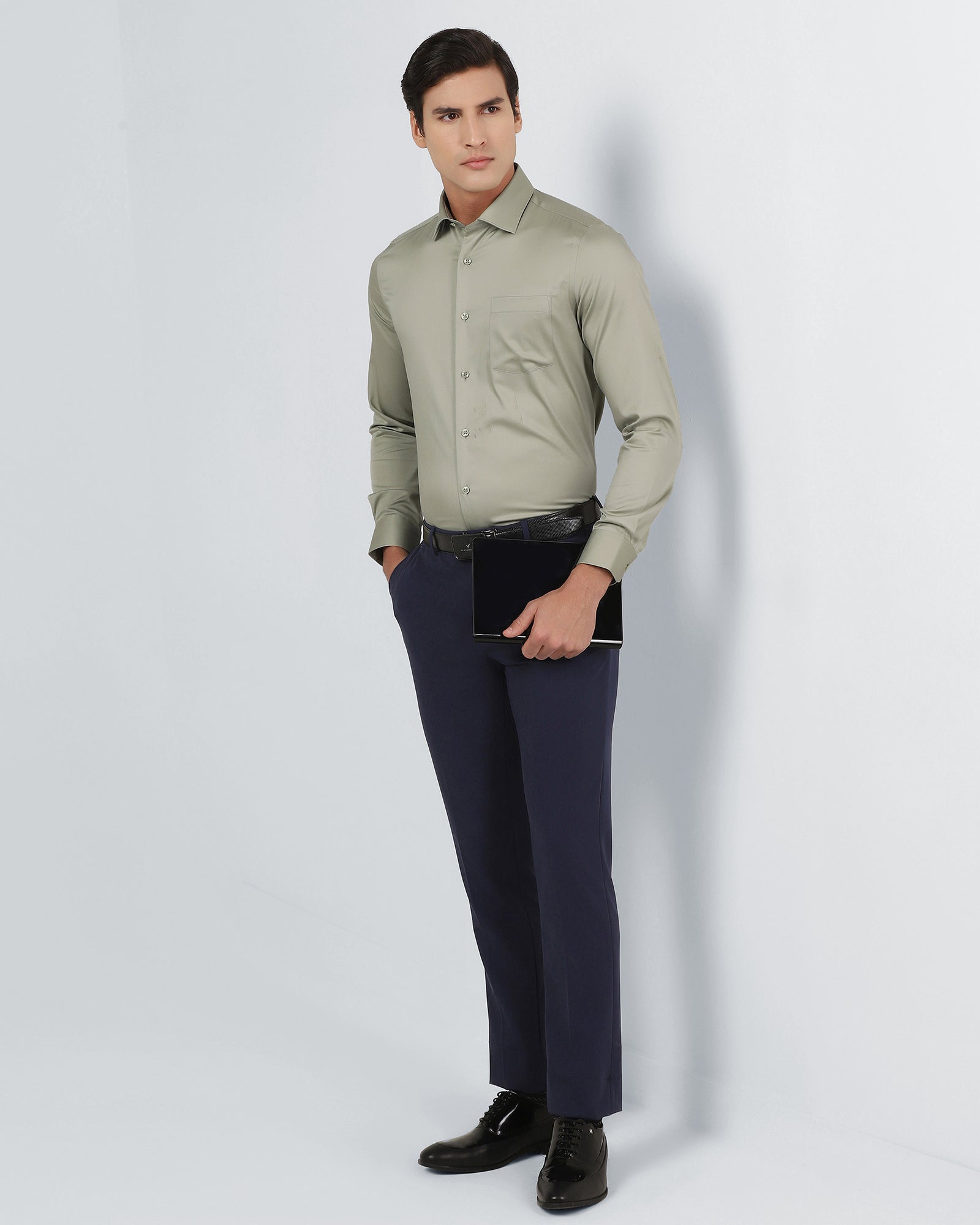 Sage Green Non Iron Solid Shirt - Sylvia