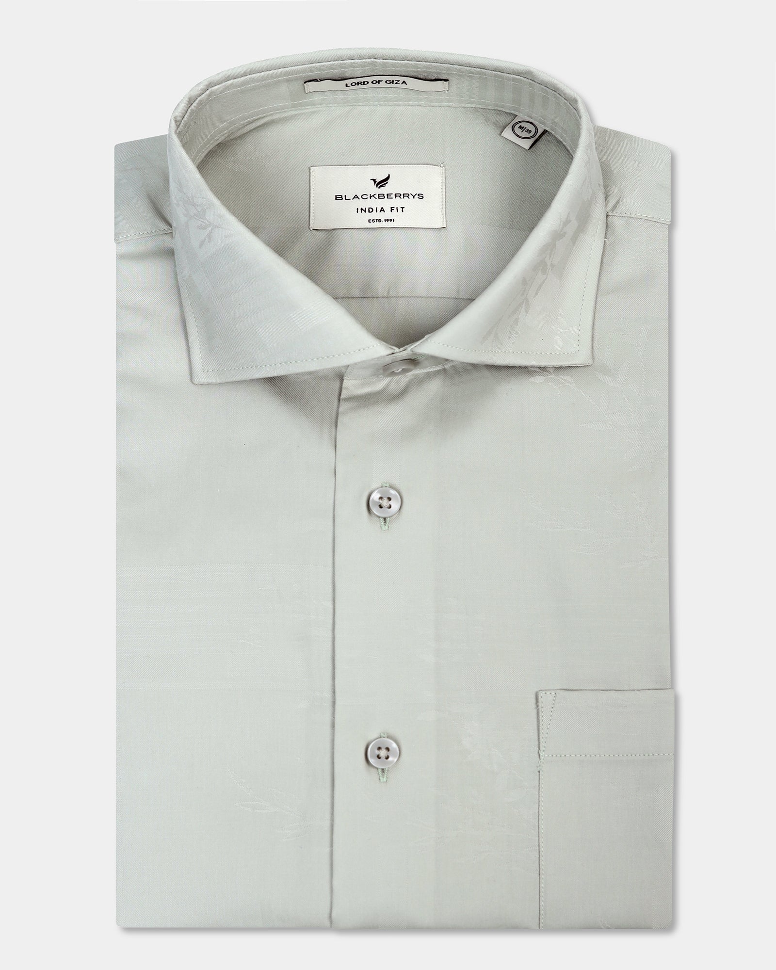 Sage Green Jacquard Shirt - Ross