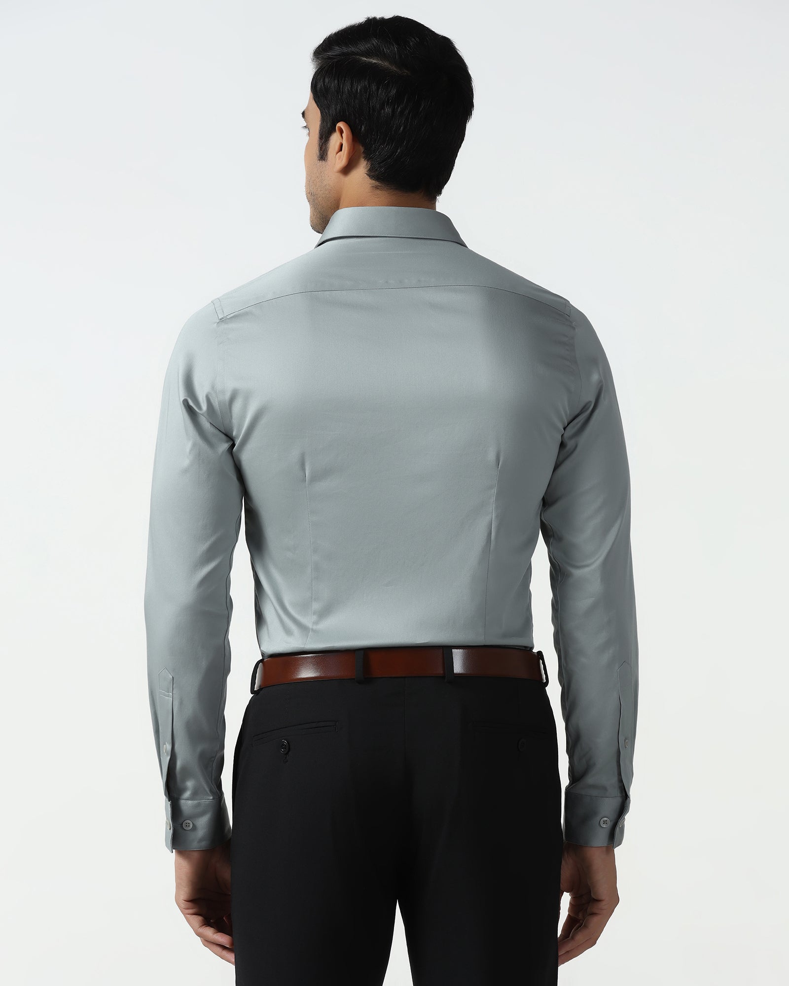 Sage Green Non Iron Solid Shirt - Liviya