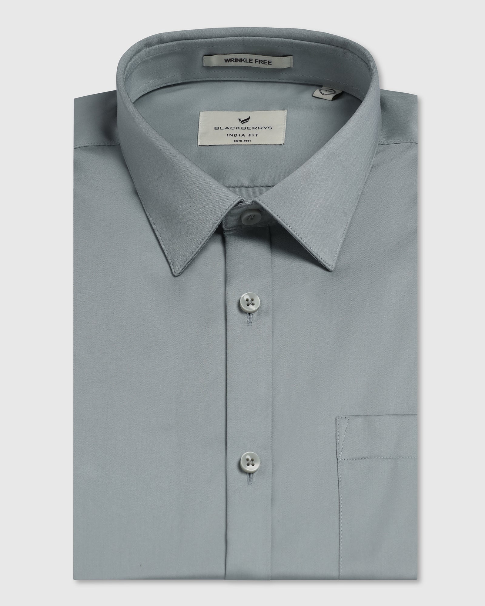 Sage Green Non Iron Solid Shirt - Liviya