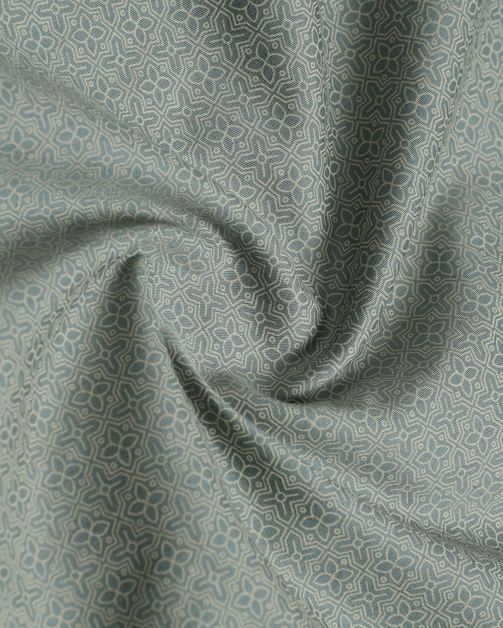 Sage Green Printed Shirt - Teffad