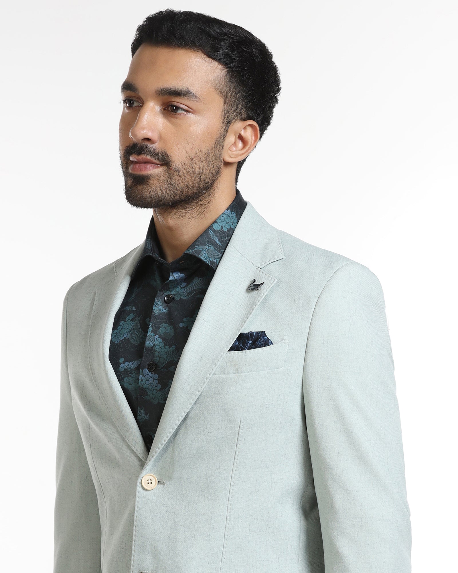 Sage Green Solid Blazer - Absinthe