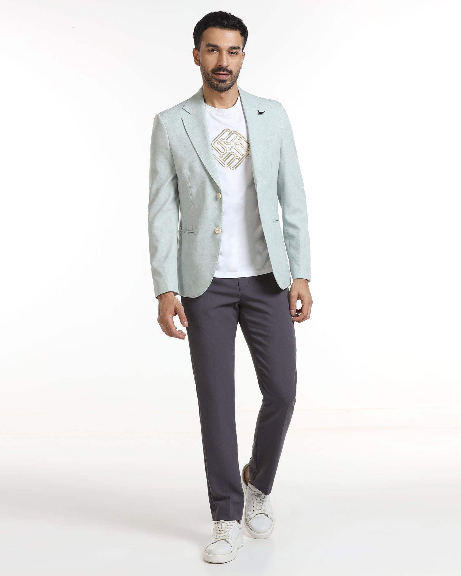 Sage Green Solid Blazer - Absinthe