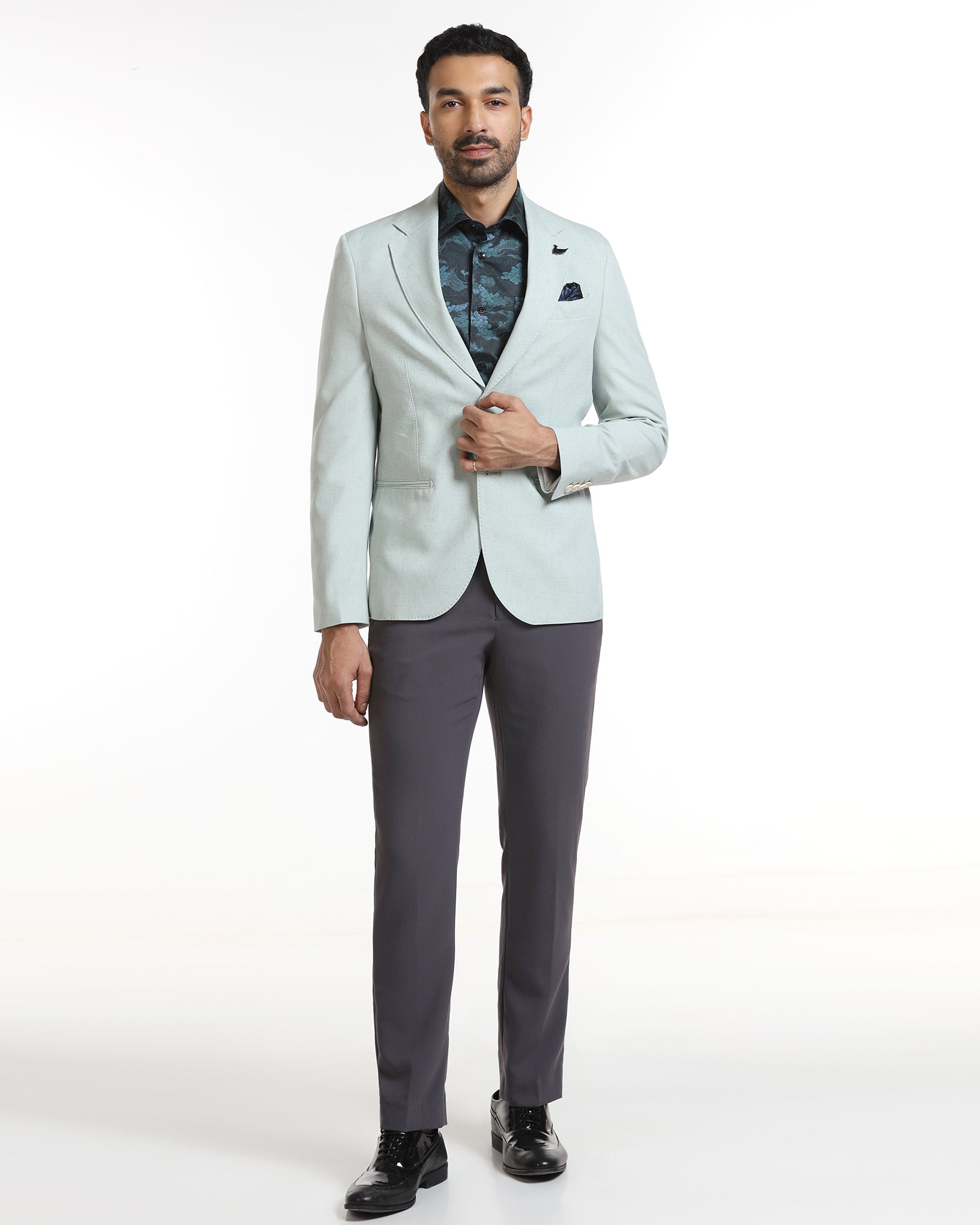Sage Green Solid Blazer - Absinthe
