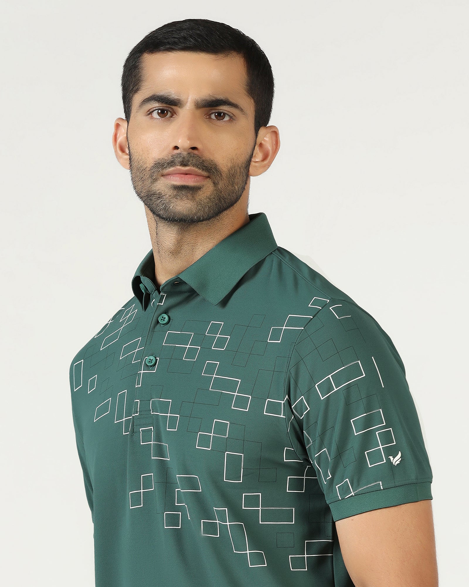 Sage Green TechPro Printed Polo - Luna