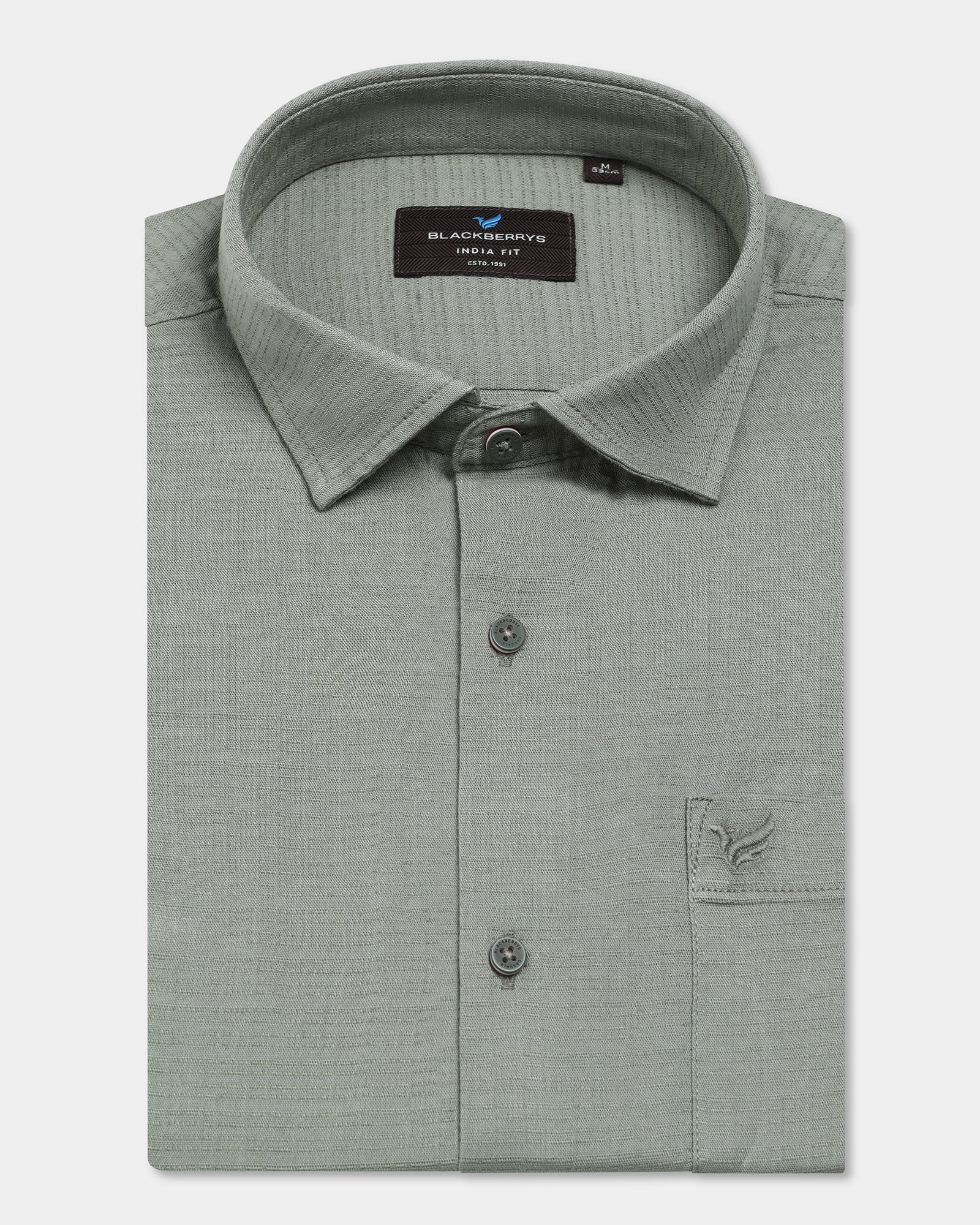 Sage Green Textured Shirt - Arthur