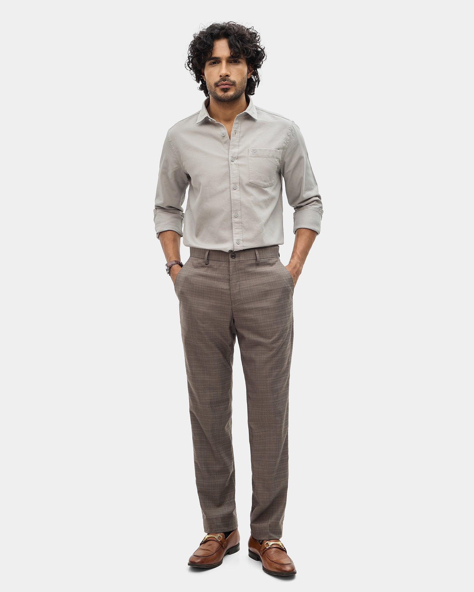 Sage Green Textured Shirt - Caty