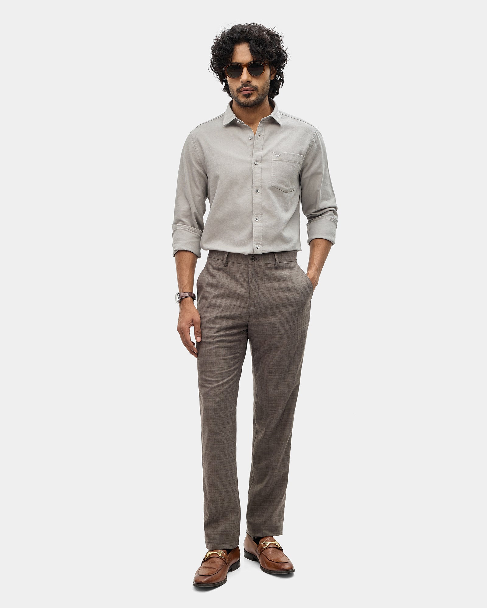 Sage Green Textured Shirt - Caty