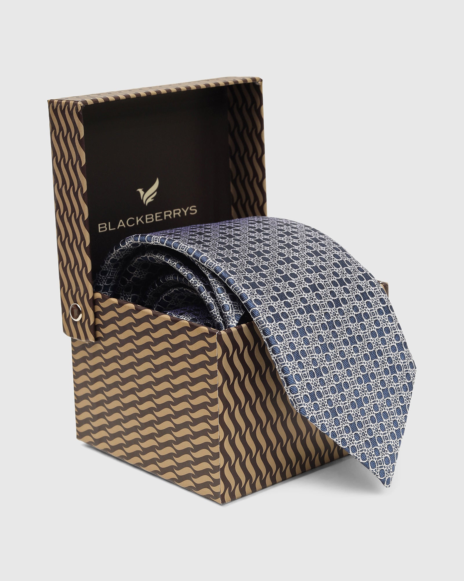 Silk Blue Jacquard Tie - Varek