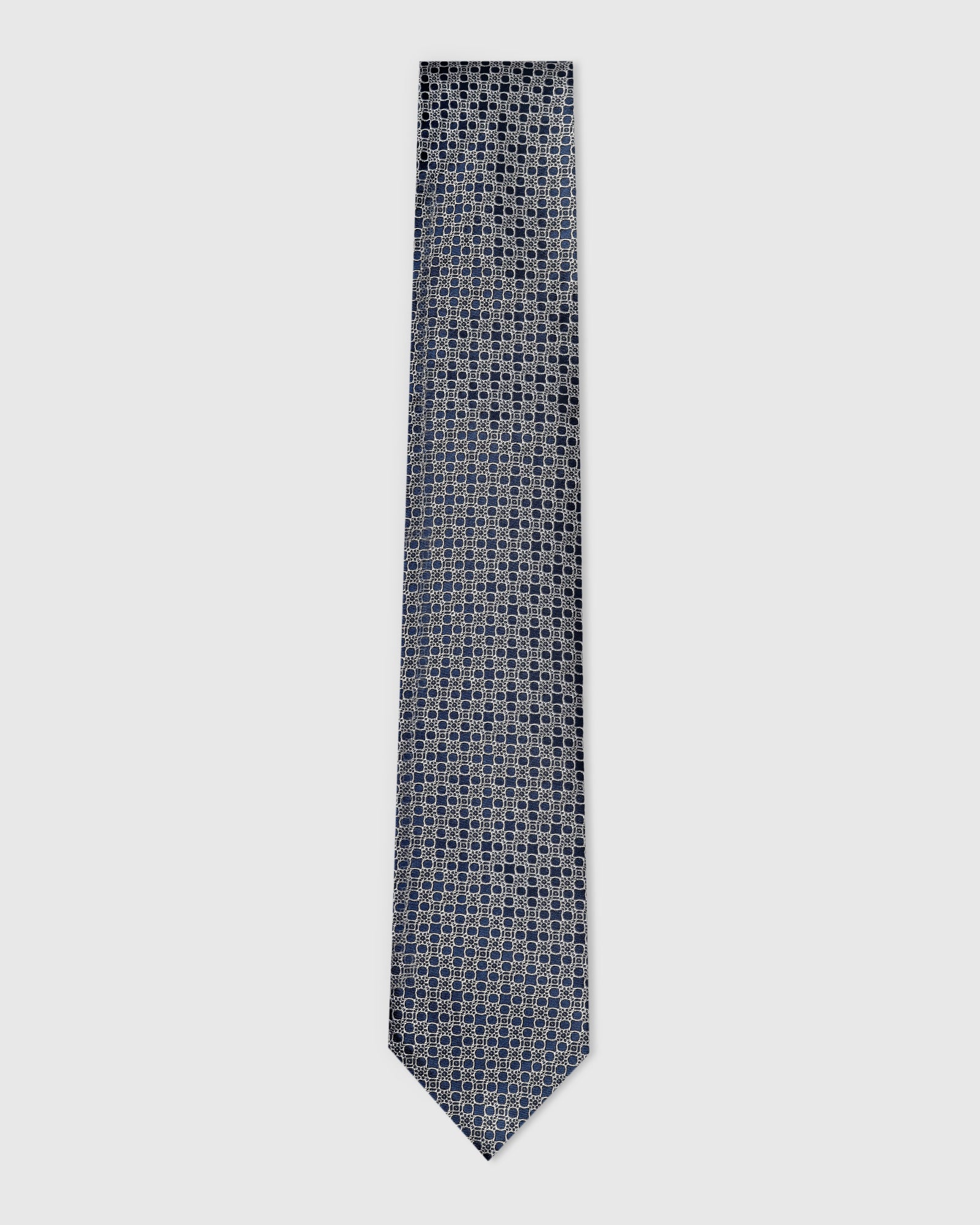Silk Blue Jacquard Tie - Varek