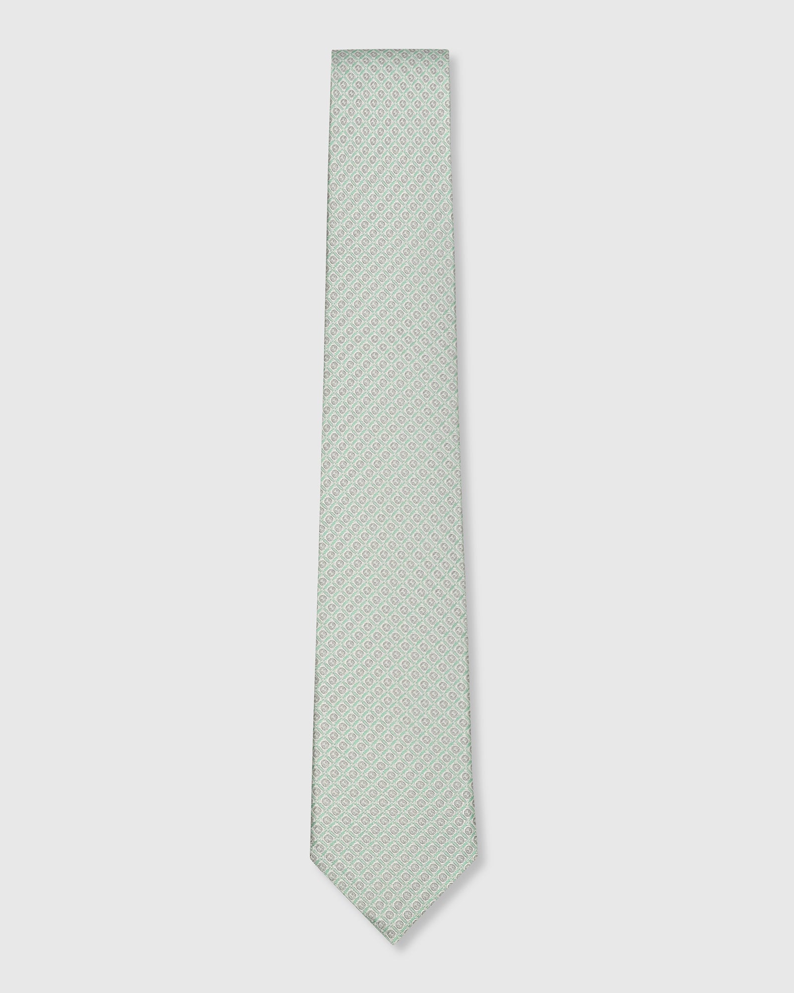 Silk Light Green Jacquard Tie - Vera