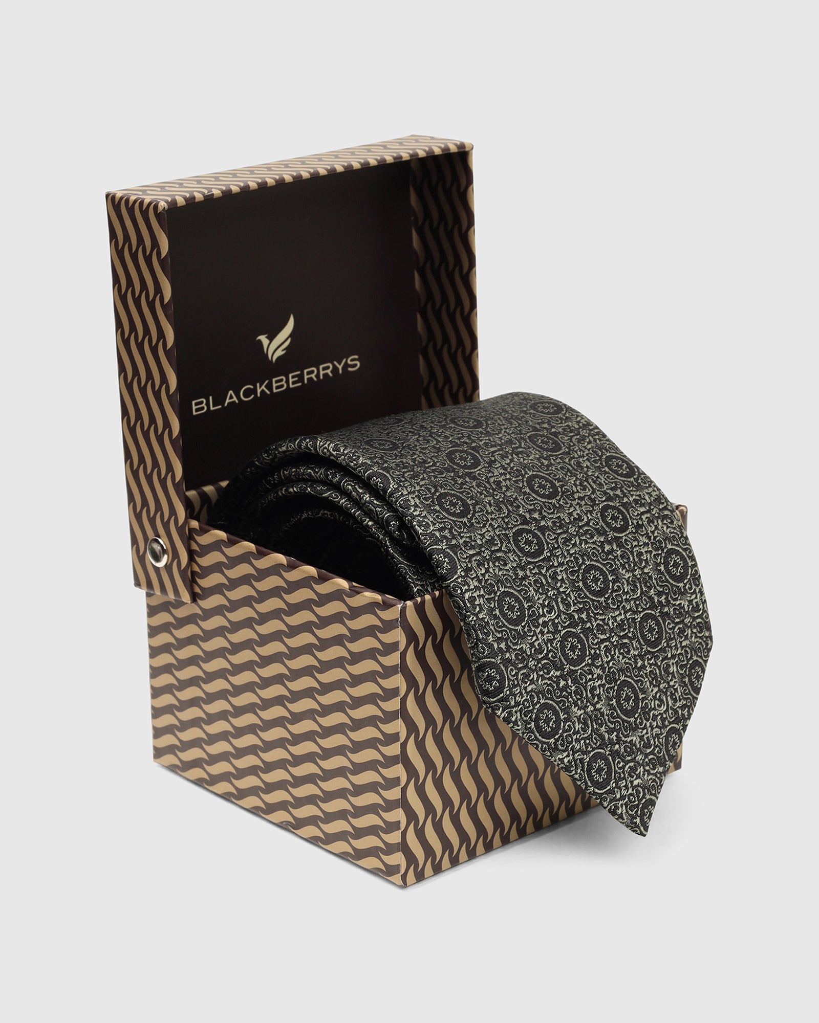 Silk Olive Jacquard Tie - Vagor