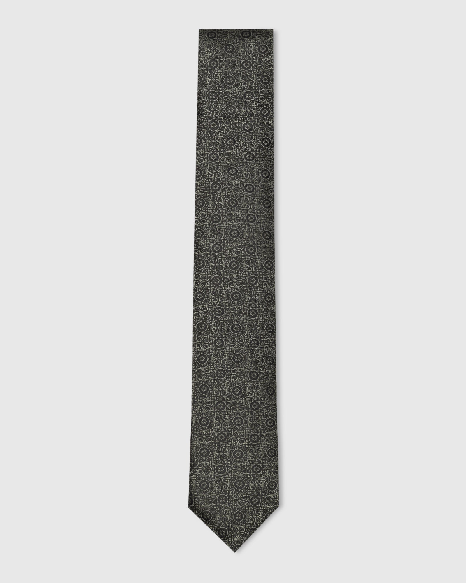 Silk Olive Jacquard Tie - Vagor