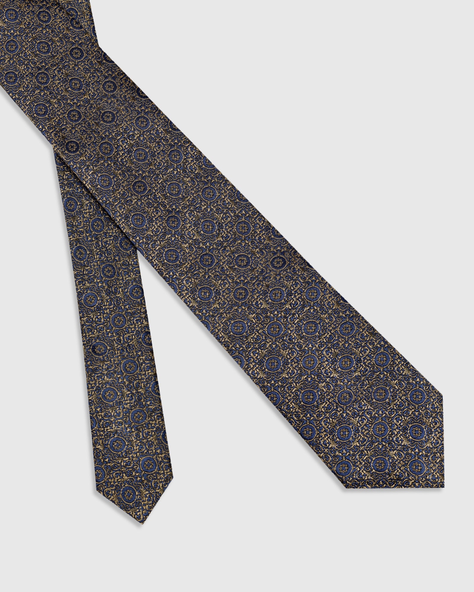 Silk Tobacco Brown Jacquard Tie - Vagor