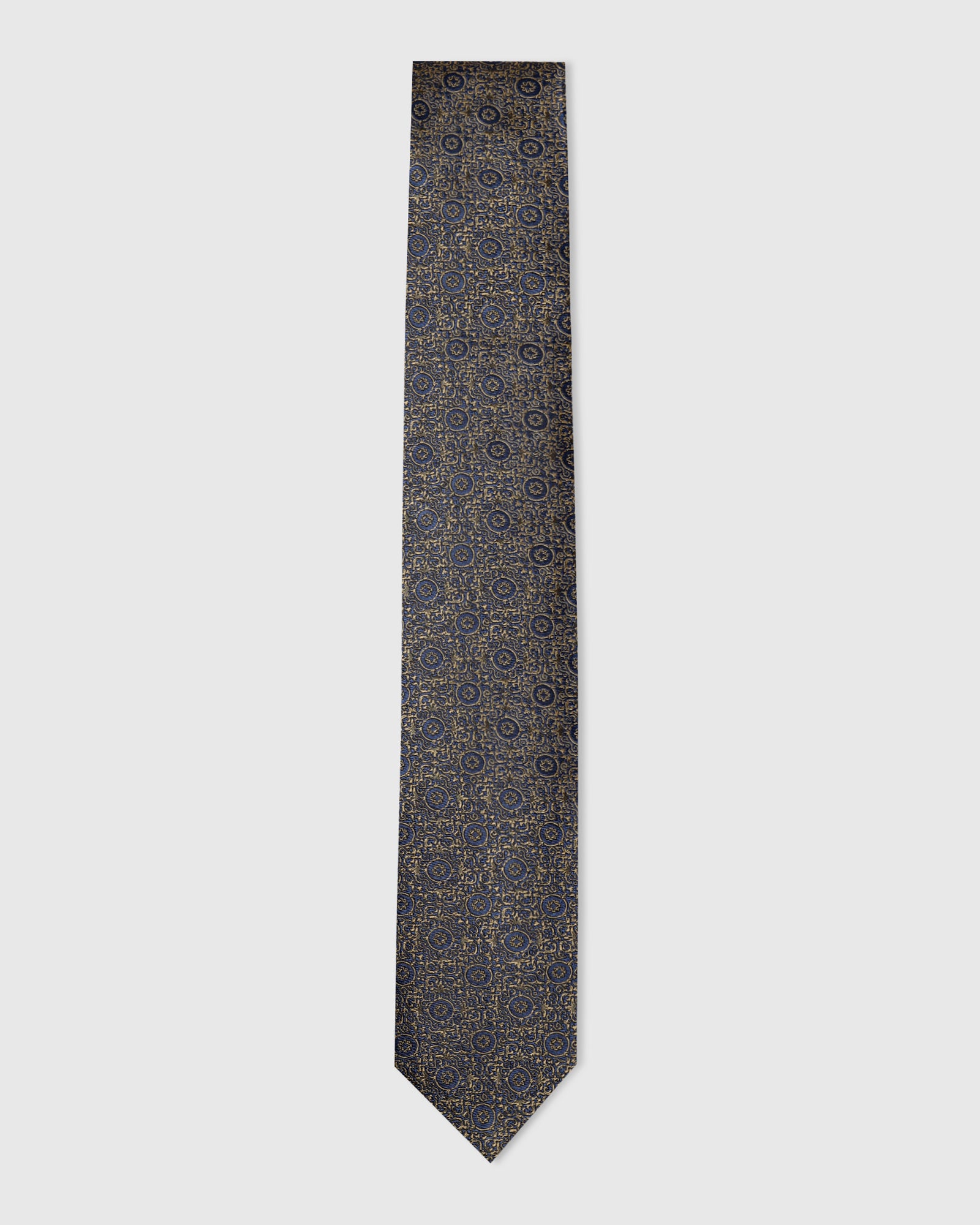 Silk Tobacco Brown Jacquard Tie - Vagor
