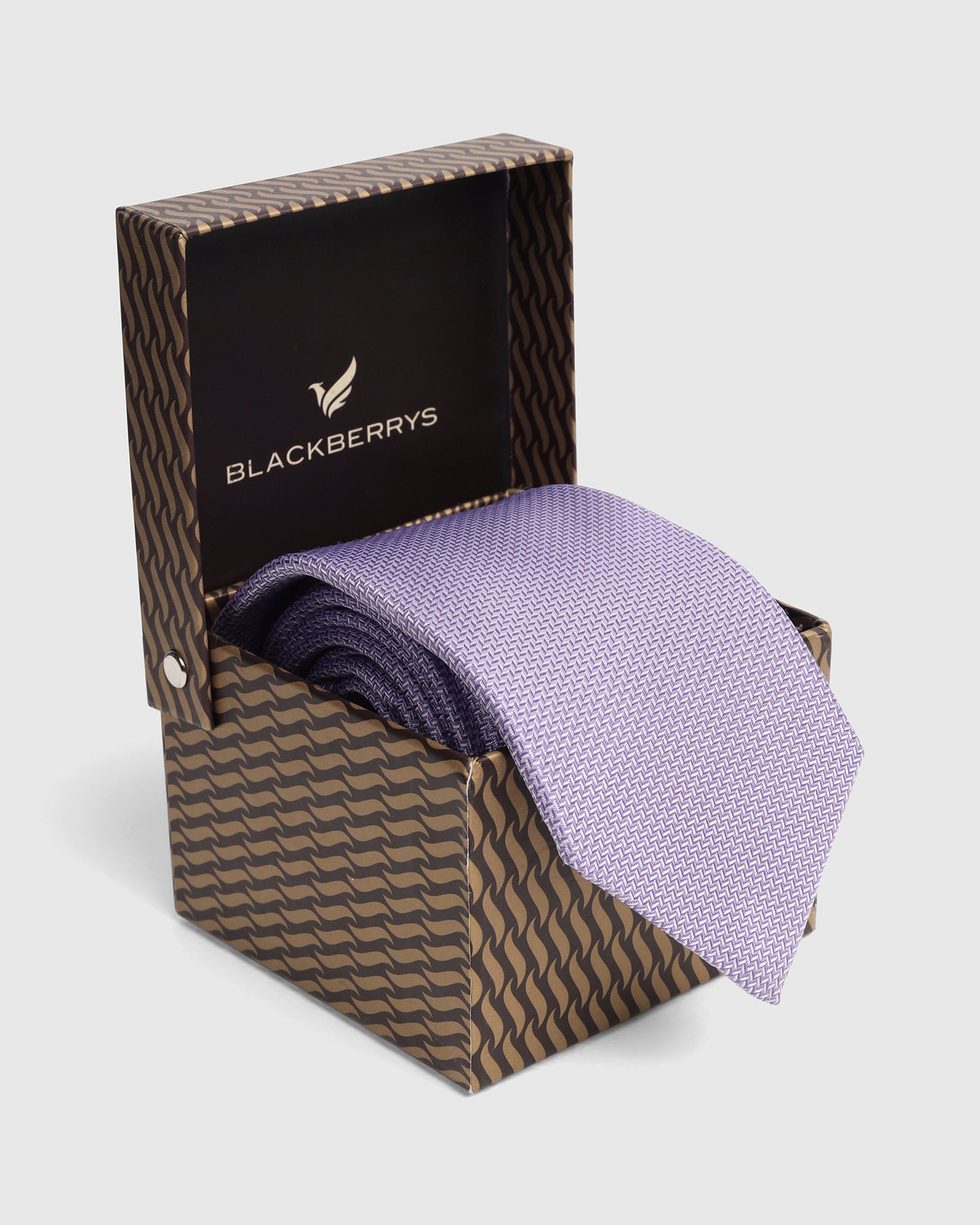 Silk Light Purple Jacquard Tie - Light