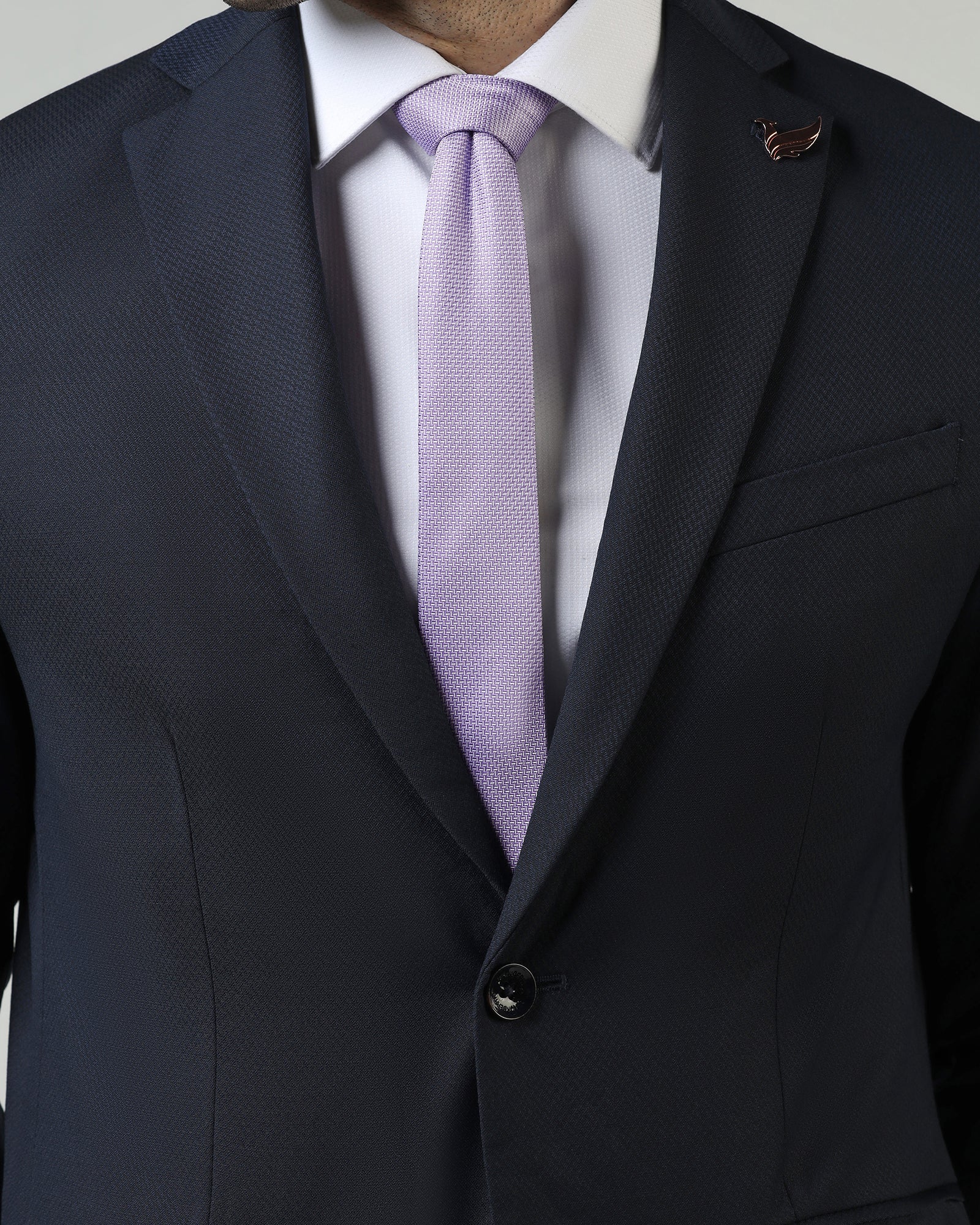Silk Light Purple Jacquard Tie - Light
