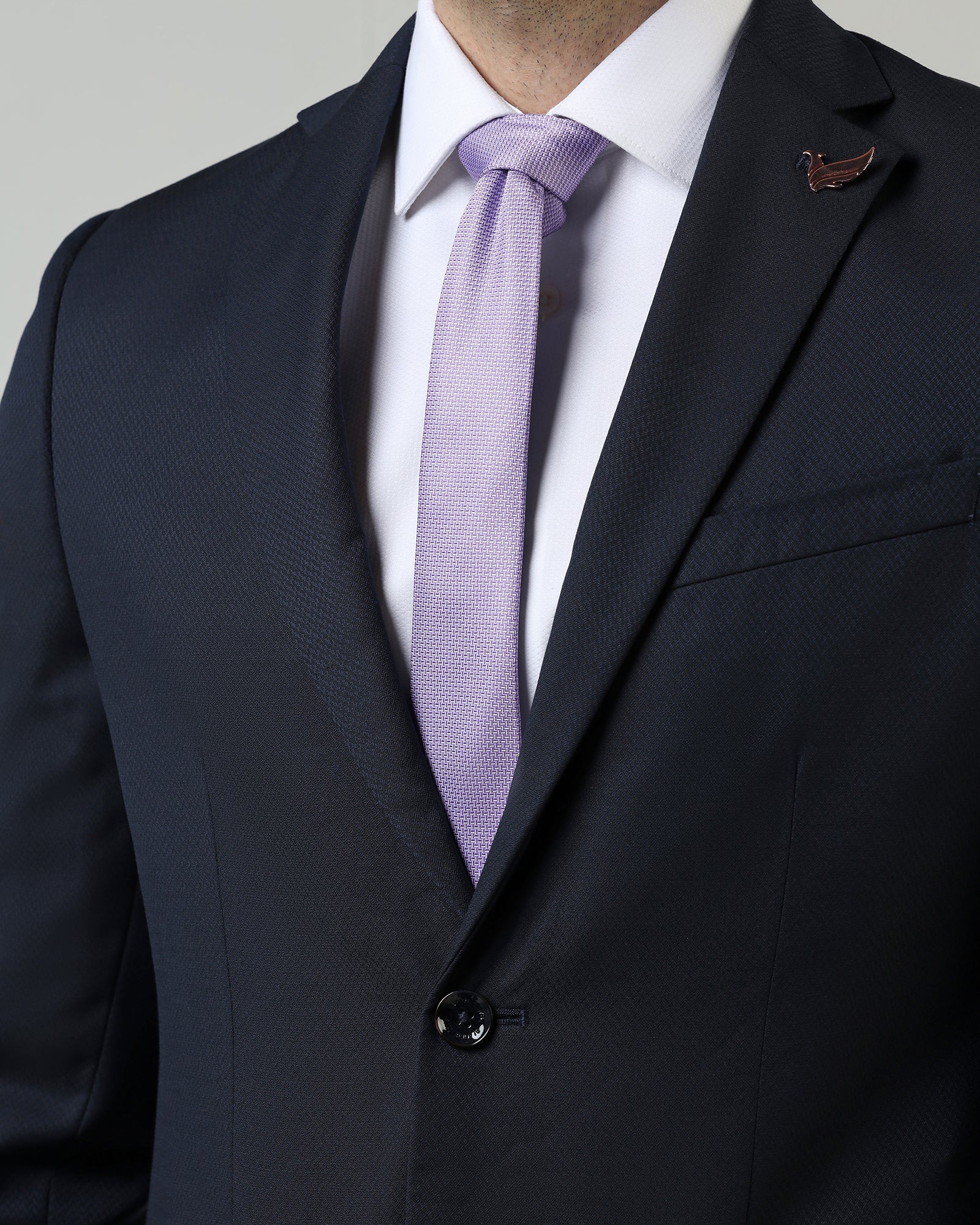 Silk Light Purple Jacquard Tie - Light