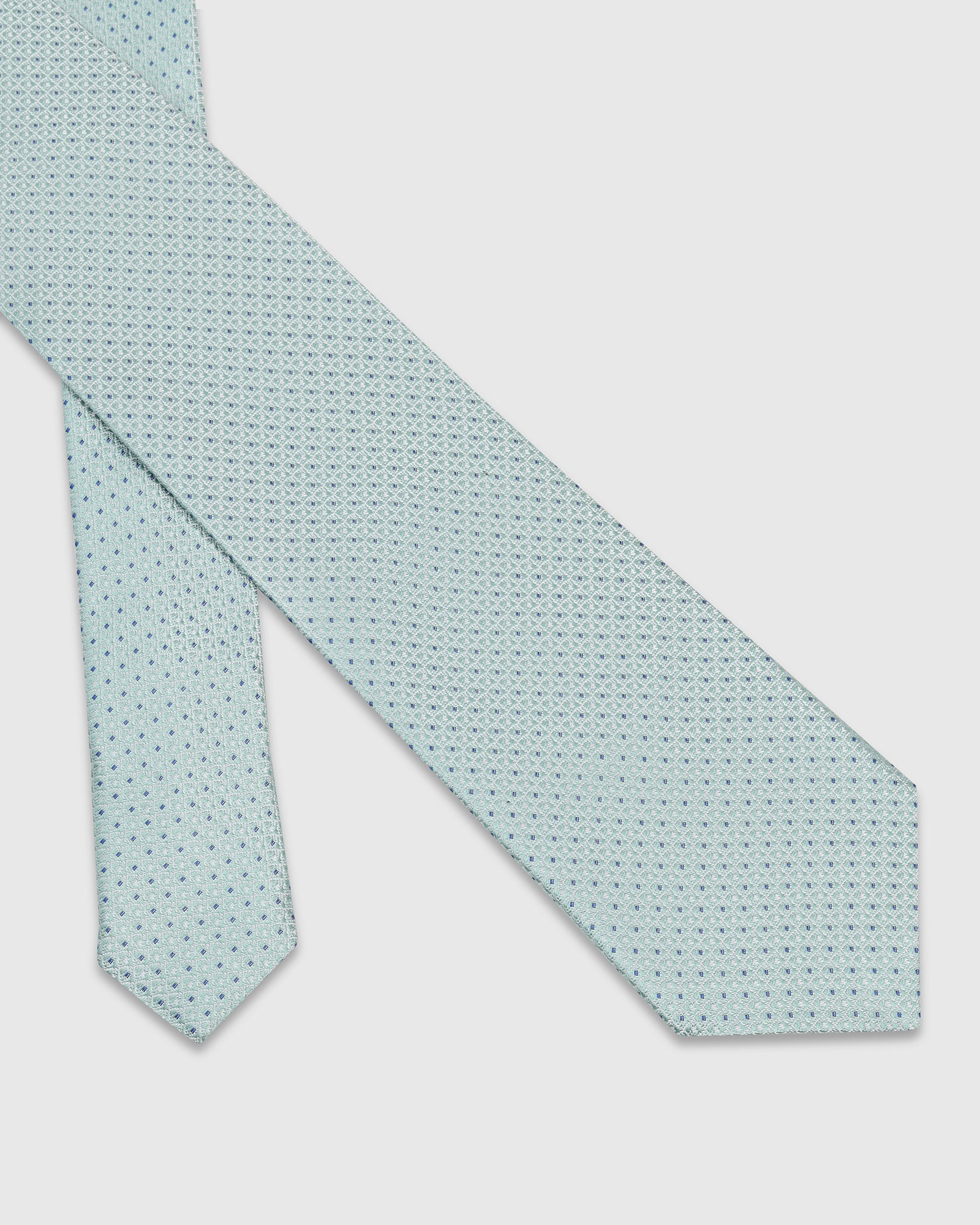 Silk Mint Green Jacquard Tie - Vingon