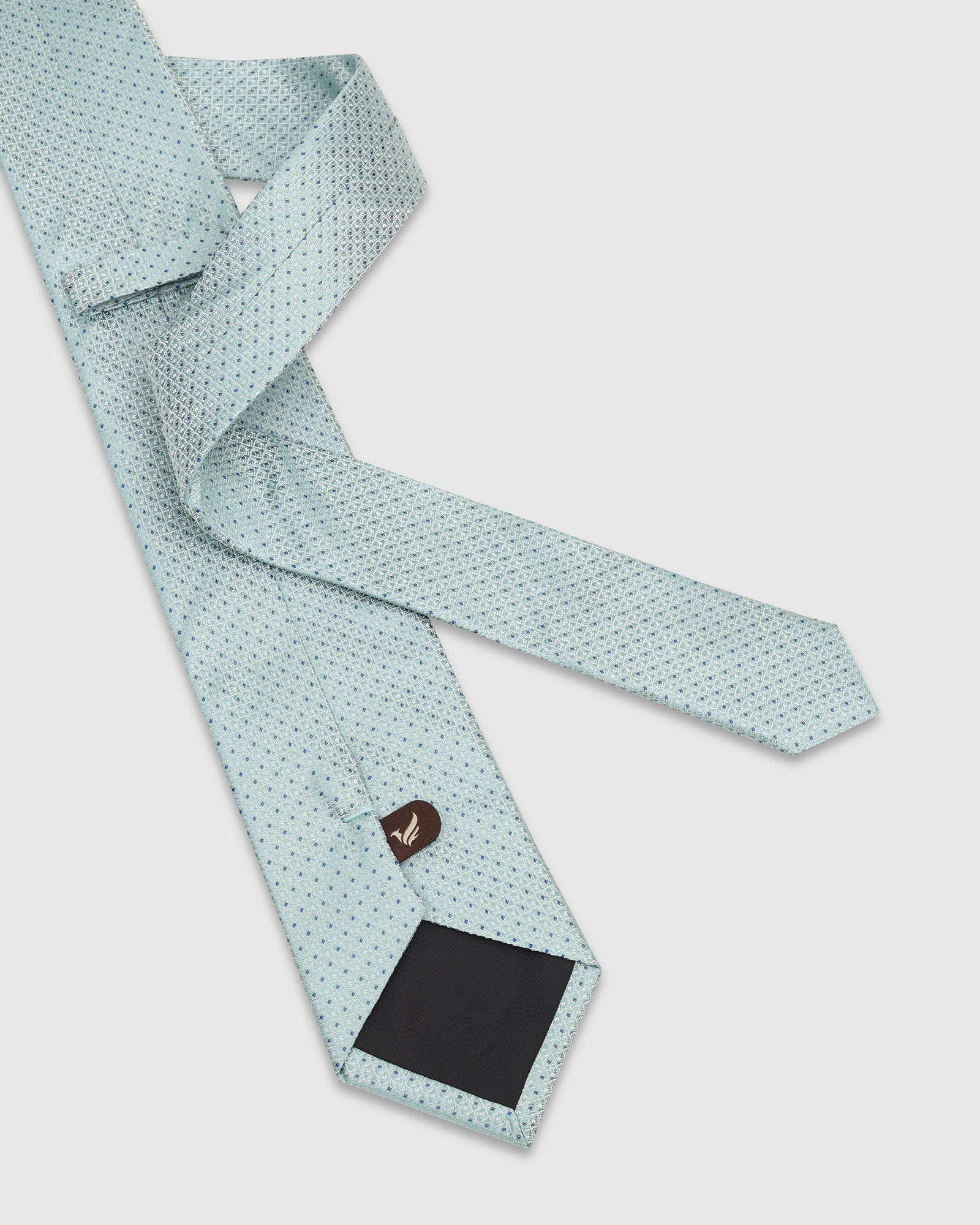 Silk Mint Green Jacquard Tie - Vingon