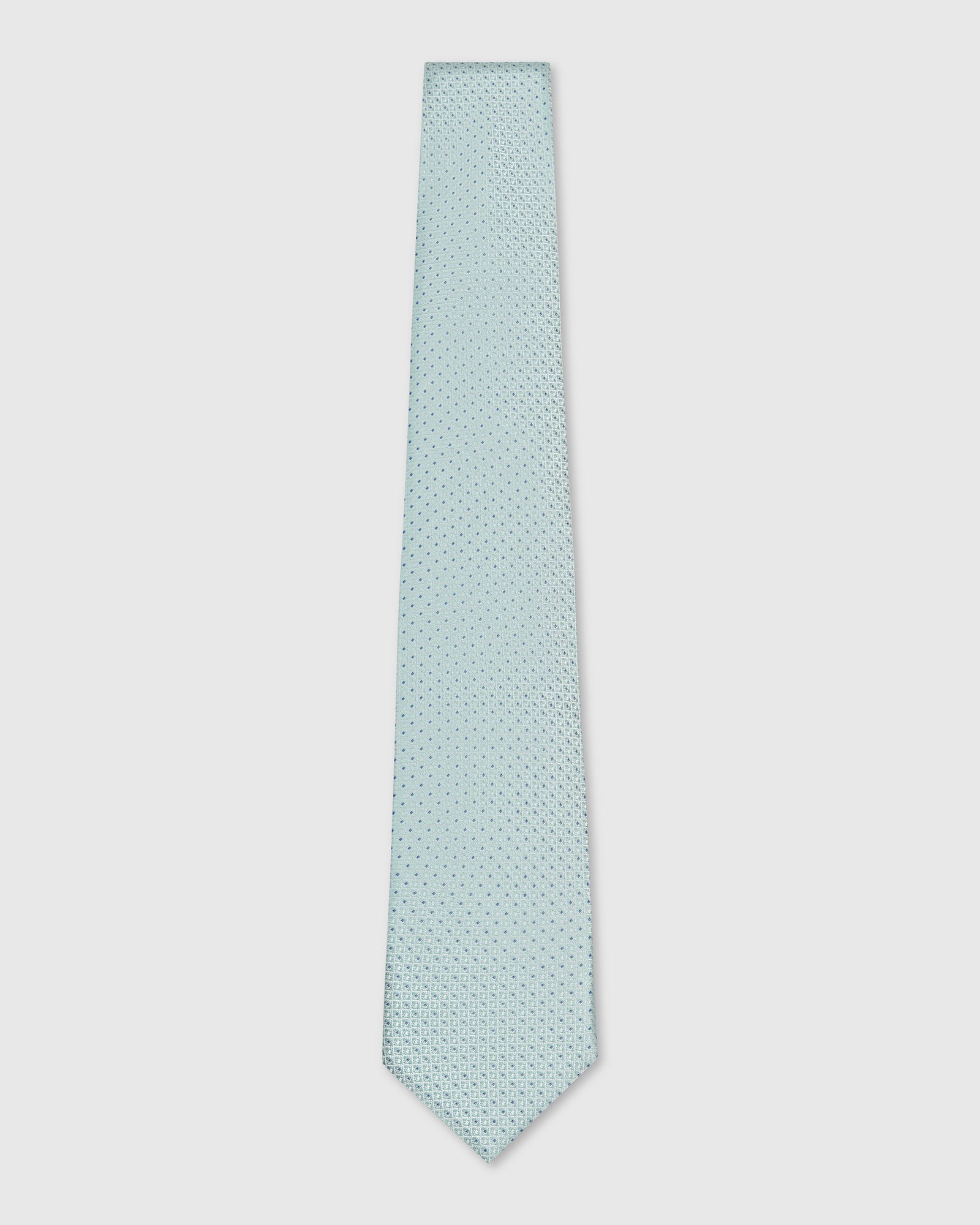Silk Mint Green Jacquard Tie - Vingon