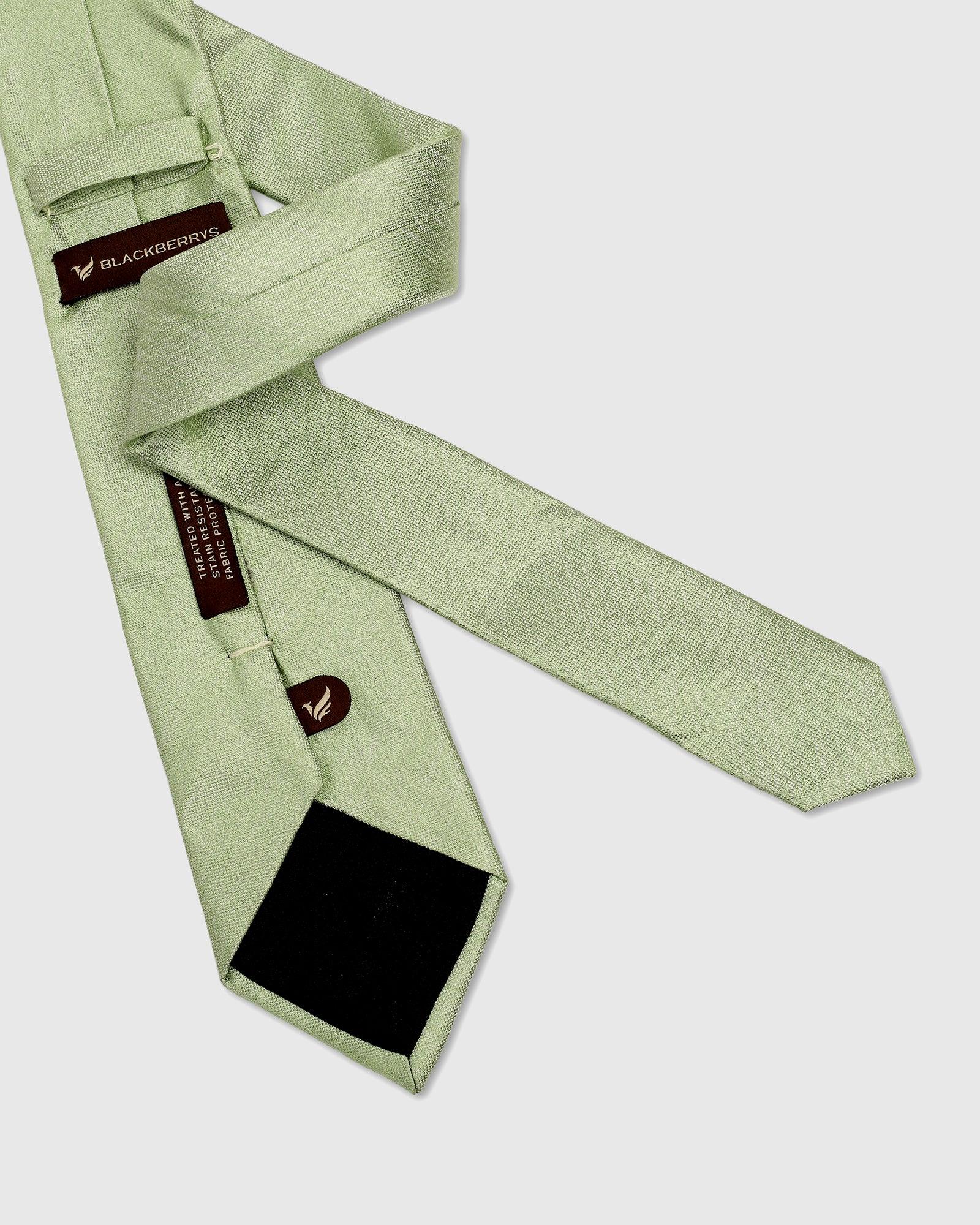 Silk Moss Green Printed Tie - Umeko - Blackberrys
