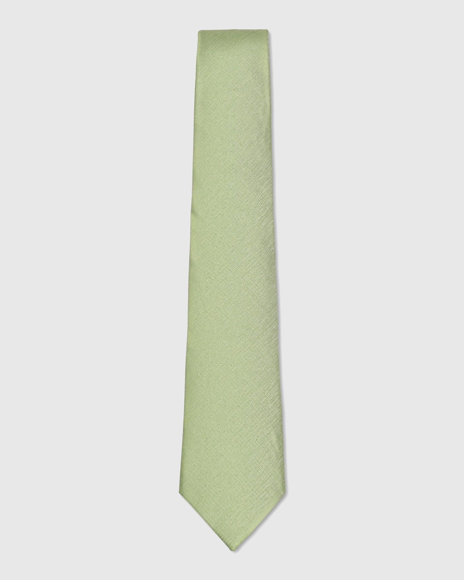 Silk Moss Green Printed Tie - Umeko - Blackberrys