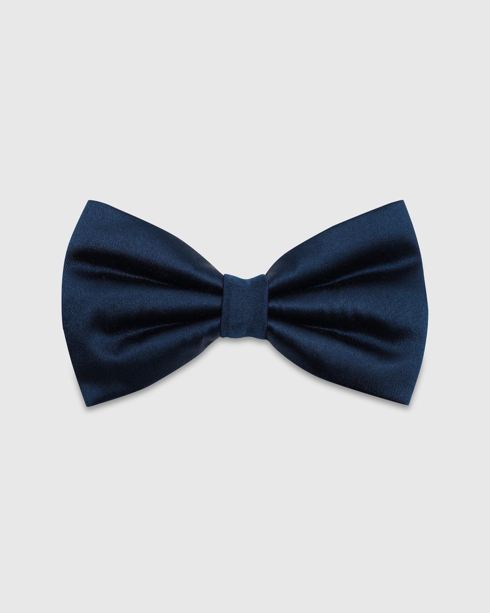 Navy Solid Bow Tie - Tarmar - Blackberrys