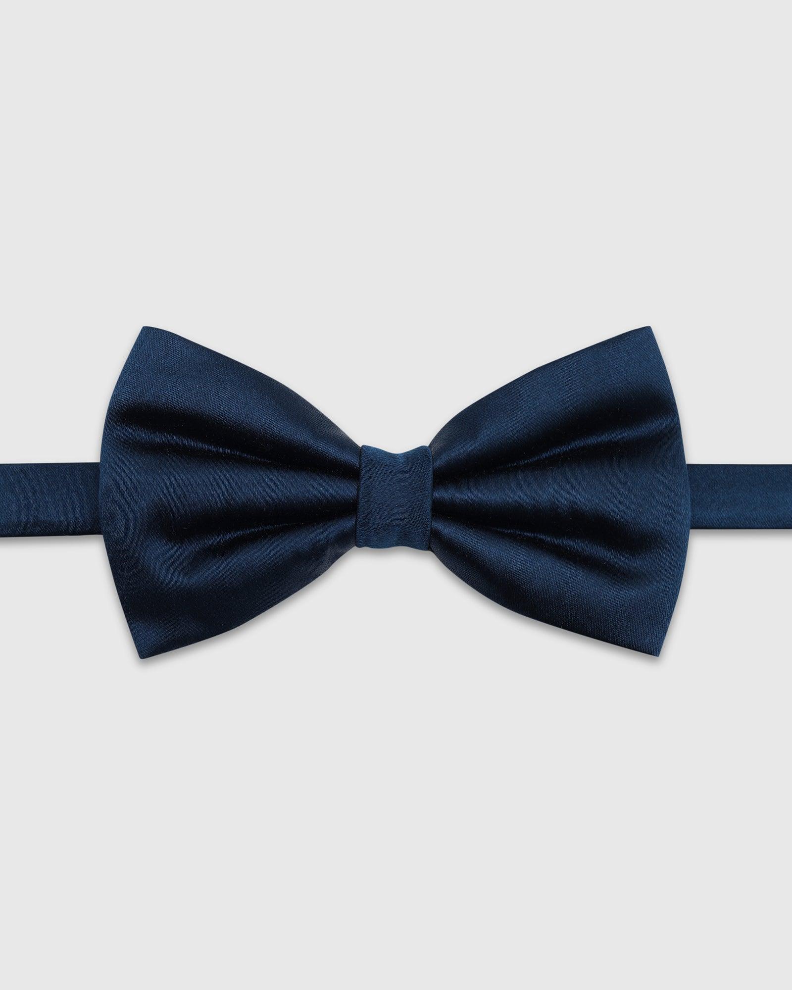 Navy Solid Bow Tie - Tarmar - Blackberrys