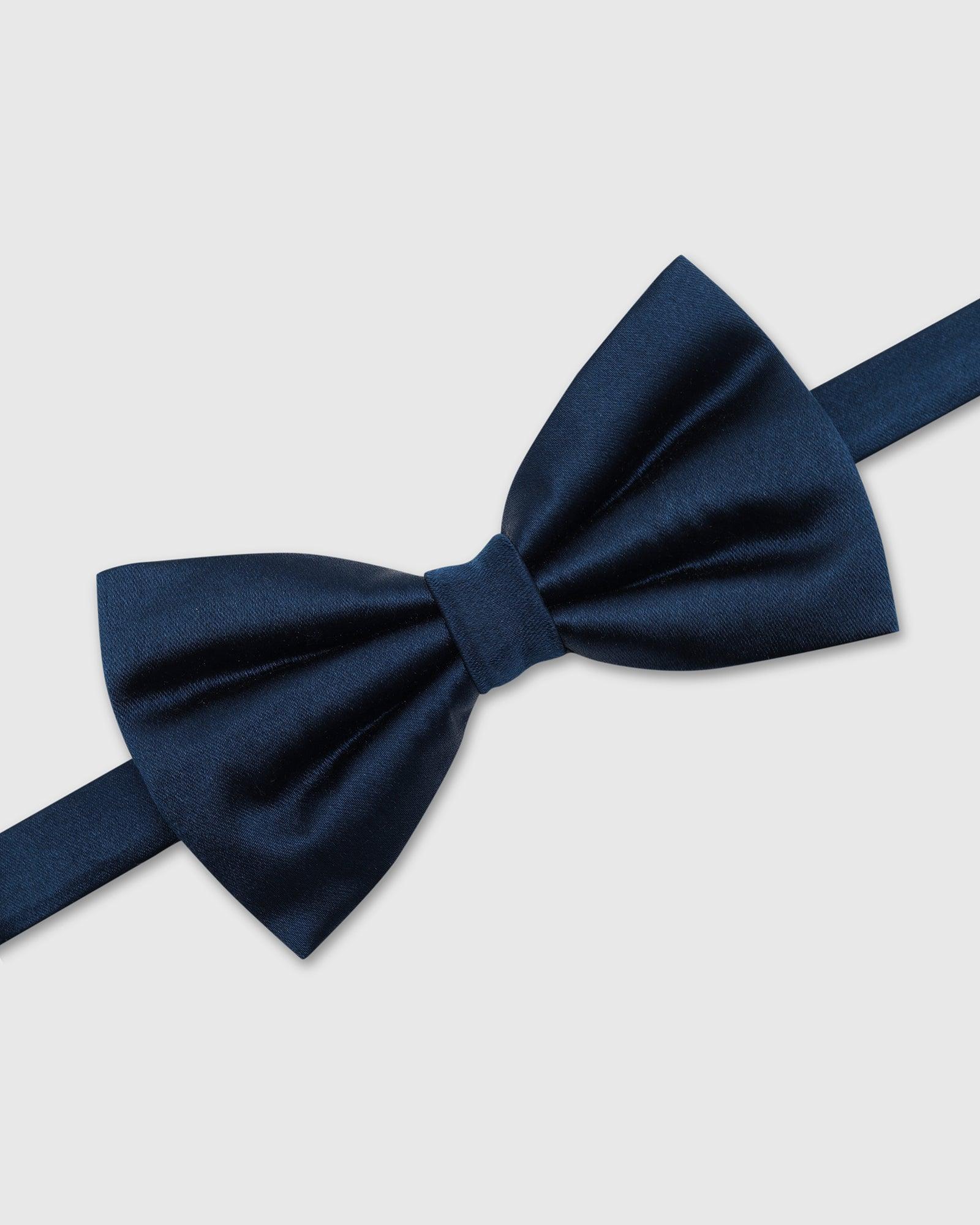 Navy Solid Bow Tie - Tarmar - Blackberrys
