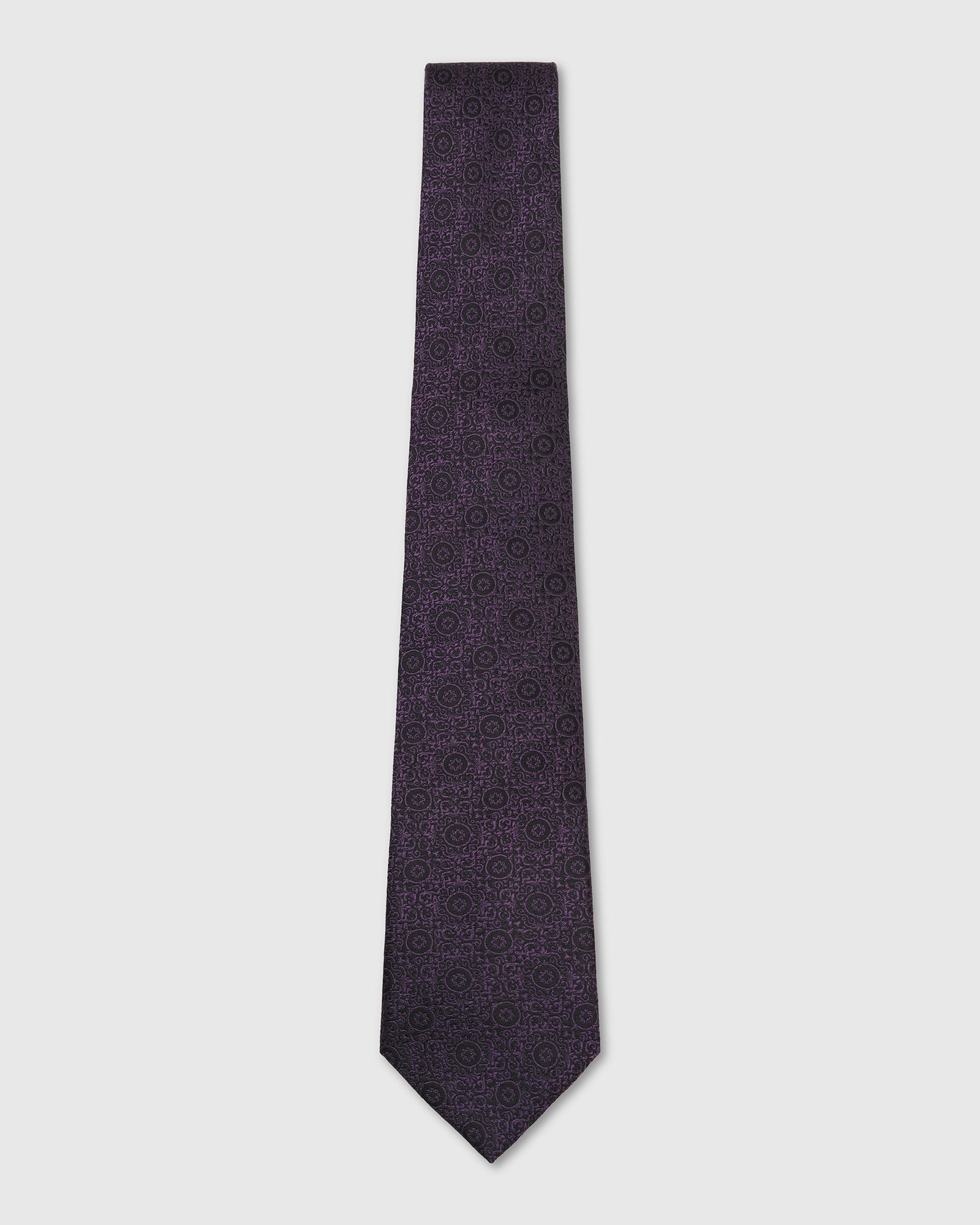 Silk Purple Jacquard Tie - Vagor