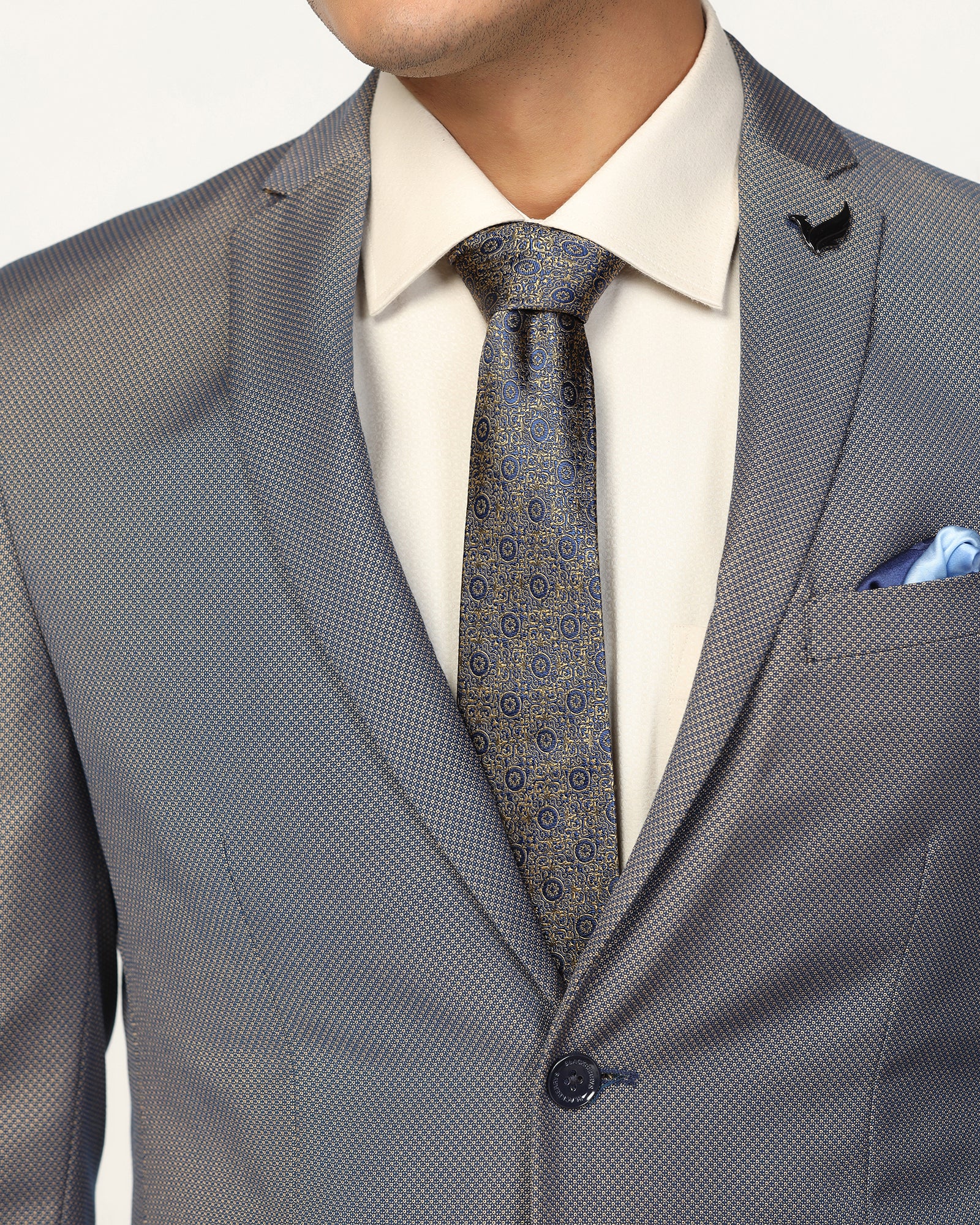 Silk Tobacco Brown Jacquard Tie - Vagor