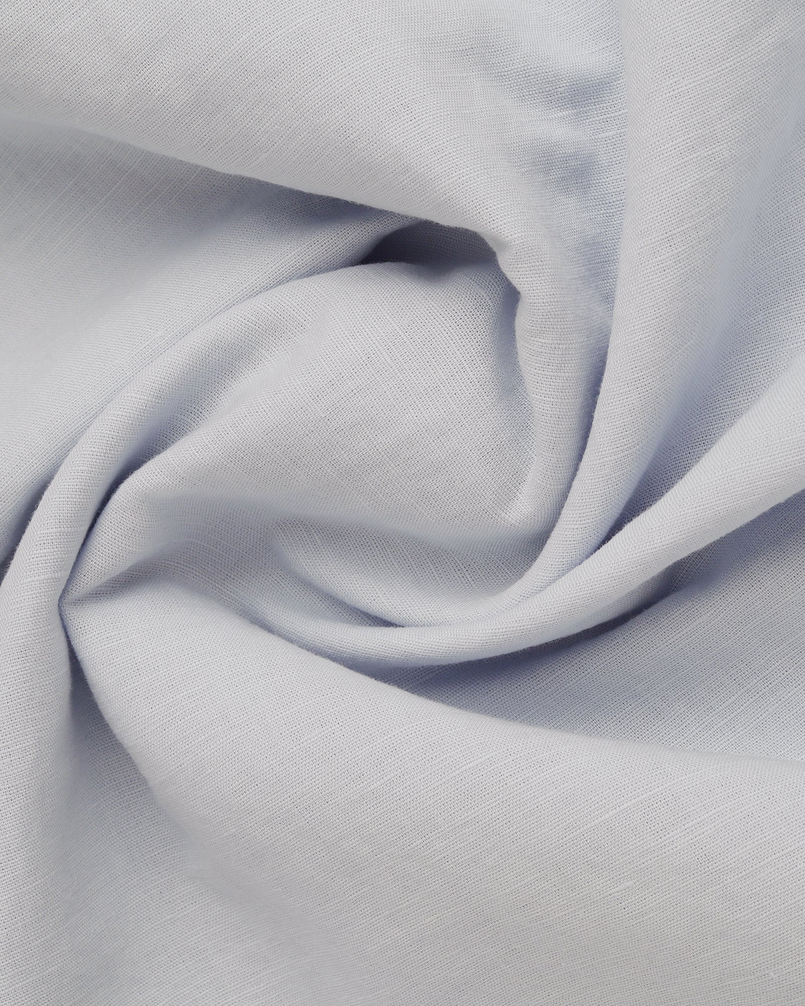 Sky Blue Half Sleeve Linen Solid Shirt - Salmon