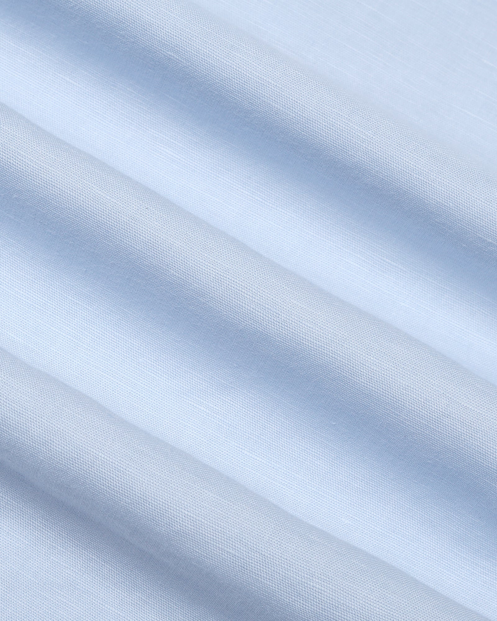 Sky Blue Linen Solid Shirt - Cleo