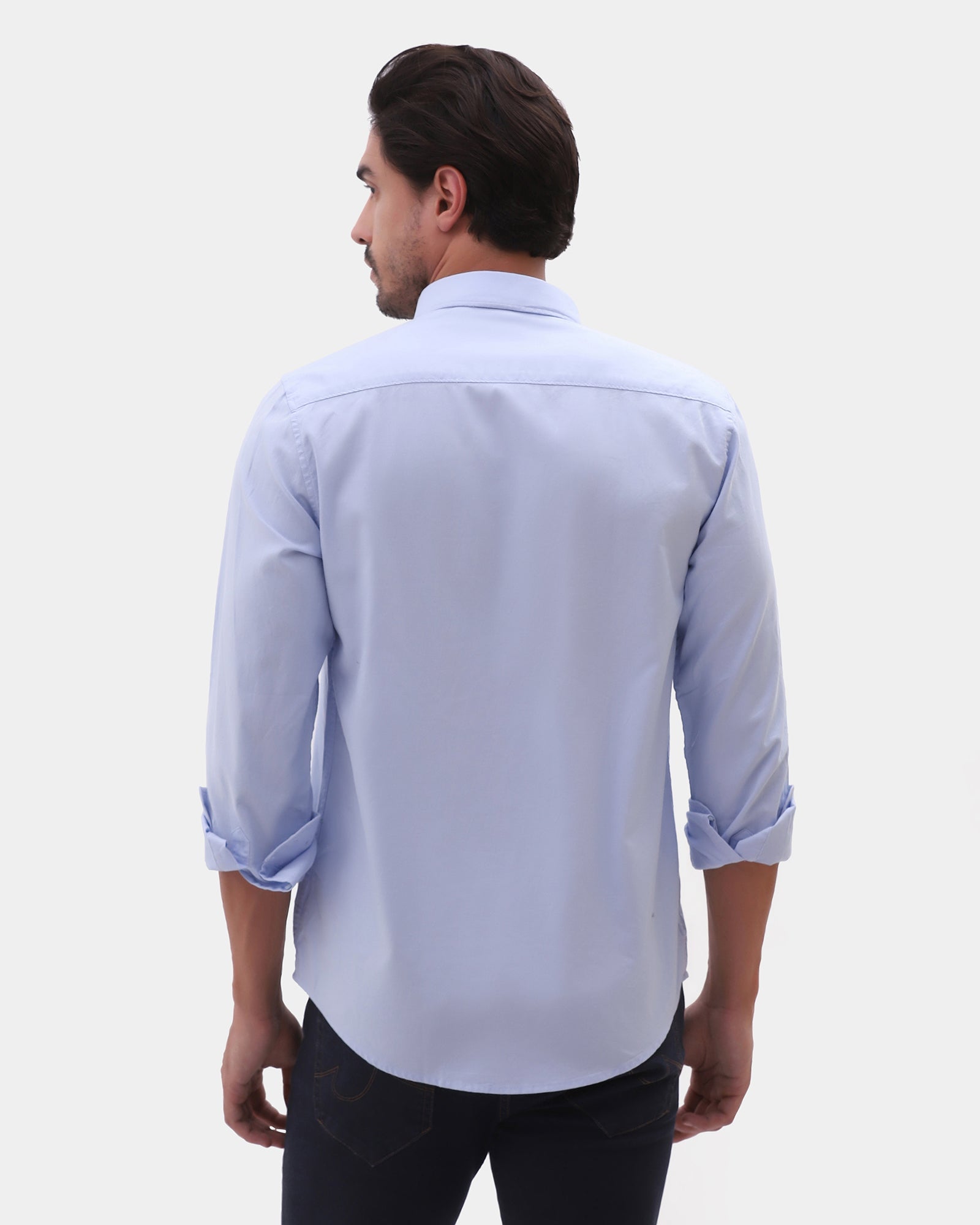 Sky Blue Printed Shirt - Gebbew
