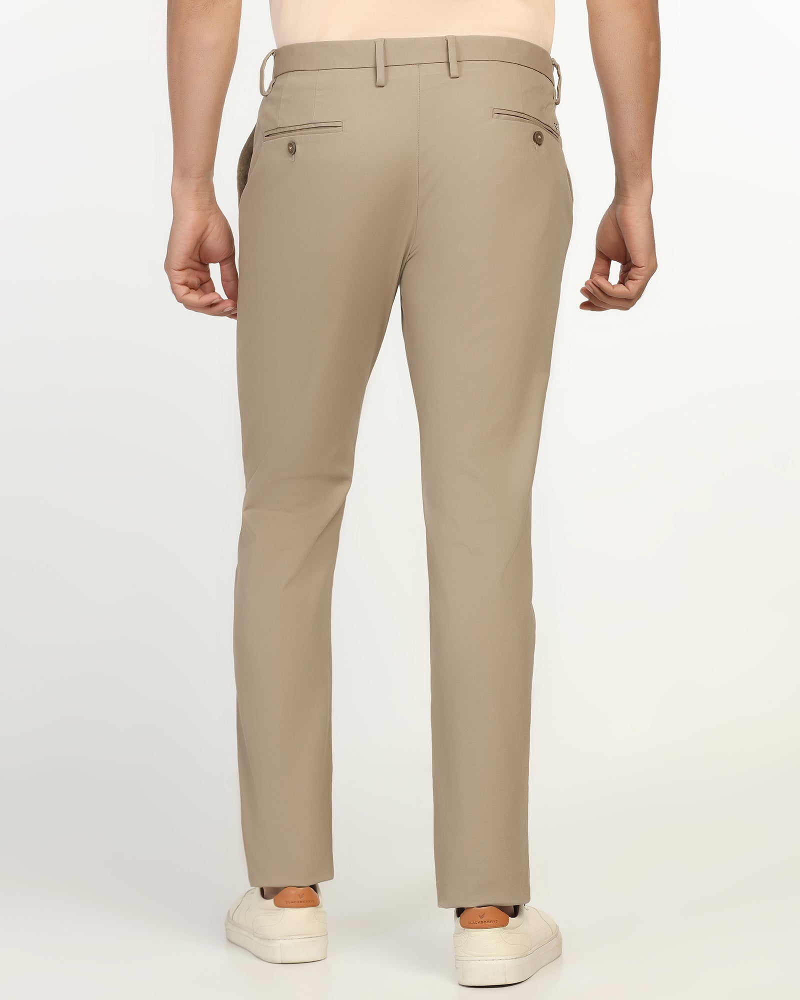 Slim Comfort B-95 Casual Brown Textured Khakis - Kary