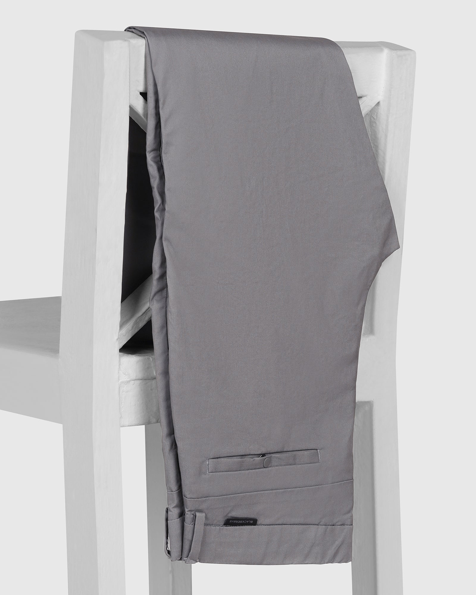 Slim Comfort B-95 Casual Grey Solid Khakis - Fred