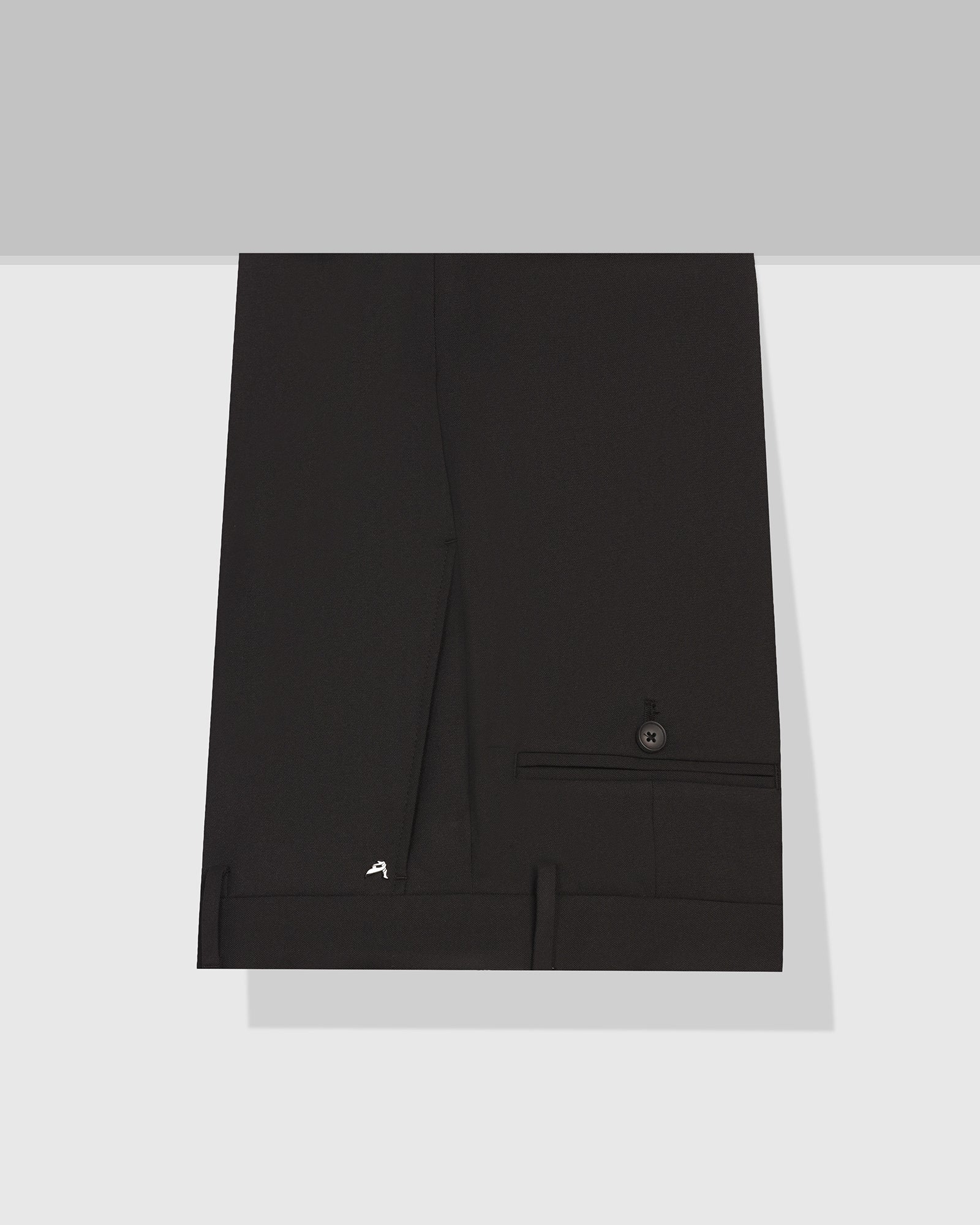 Slim Comfort B-95 Formal Black Solid Trouser - Musk