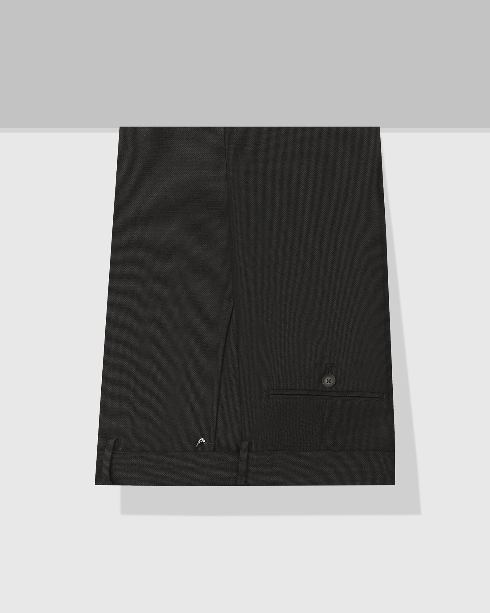 Slim Comfort B-95 Formal Black Solid Trouser - Oak