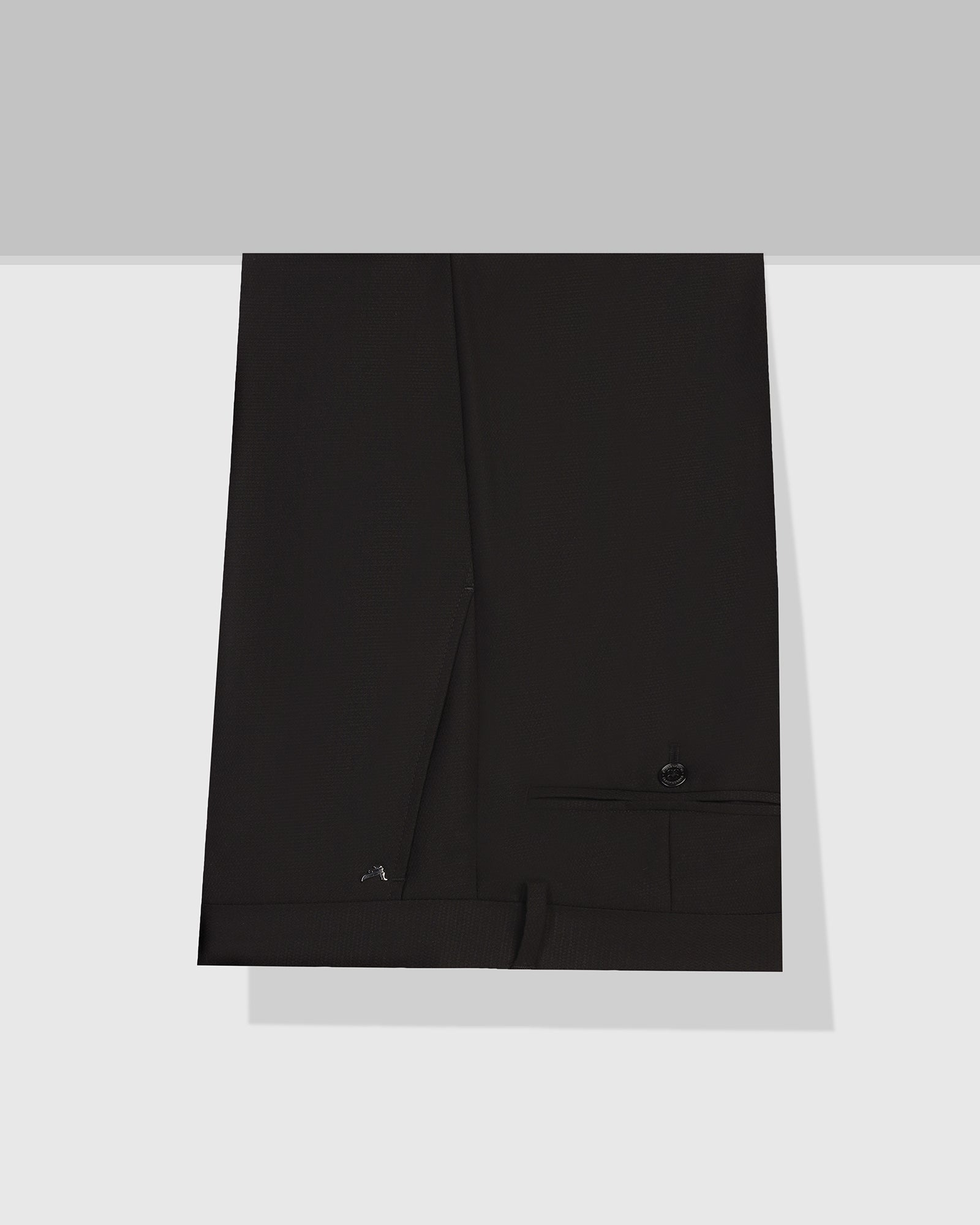 Slim Comfort B-95 Formal Black Textured Trouser - Black 264
