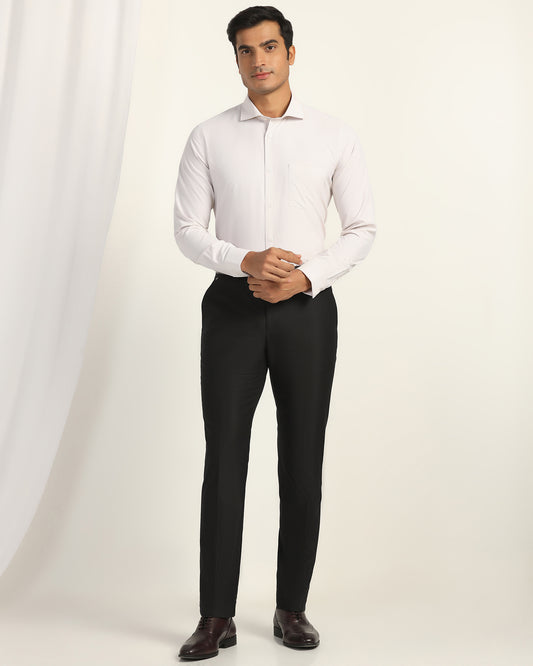 Slim Comfort B-95 Formal Charcoal Textured Trouser - Amor