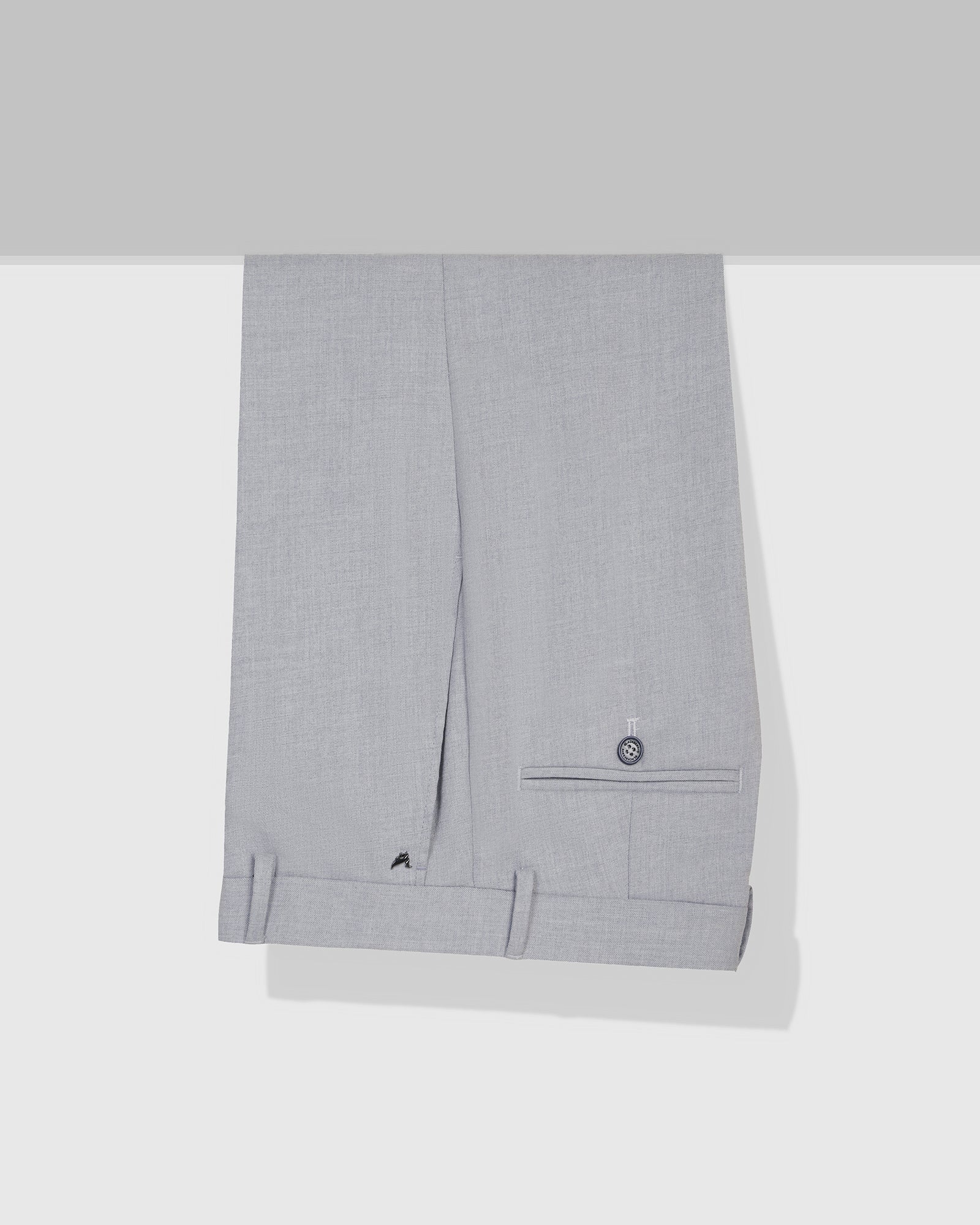 Slim Comfort B-95 Formal Light Blue Solid Trouser - Musk