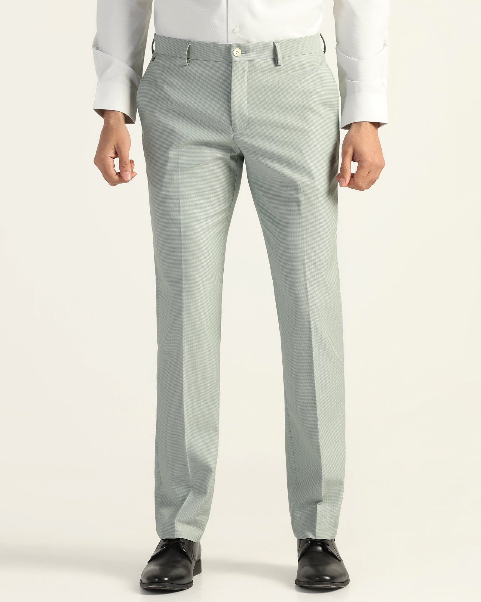 Slim Comfort B-95 Formal Mint Textured Trouser - Amor