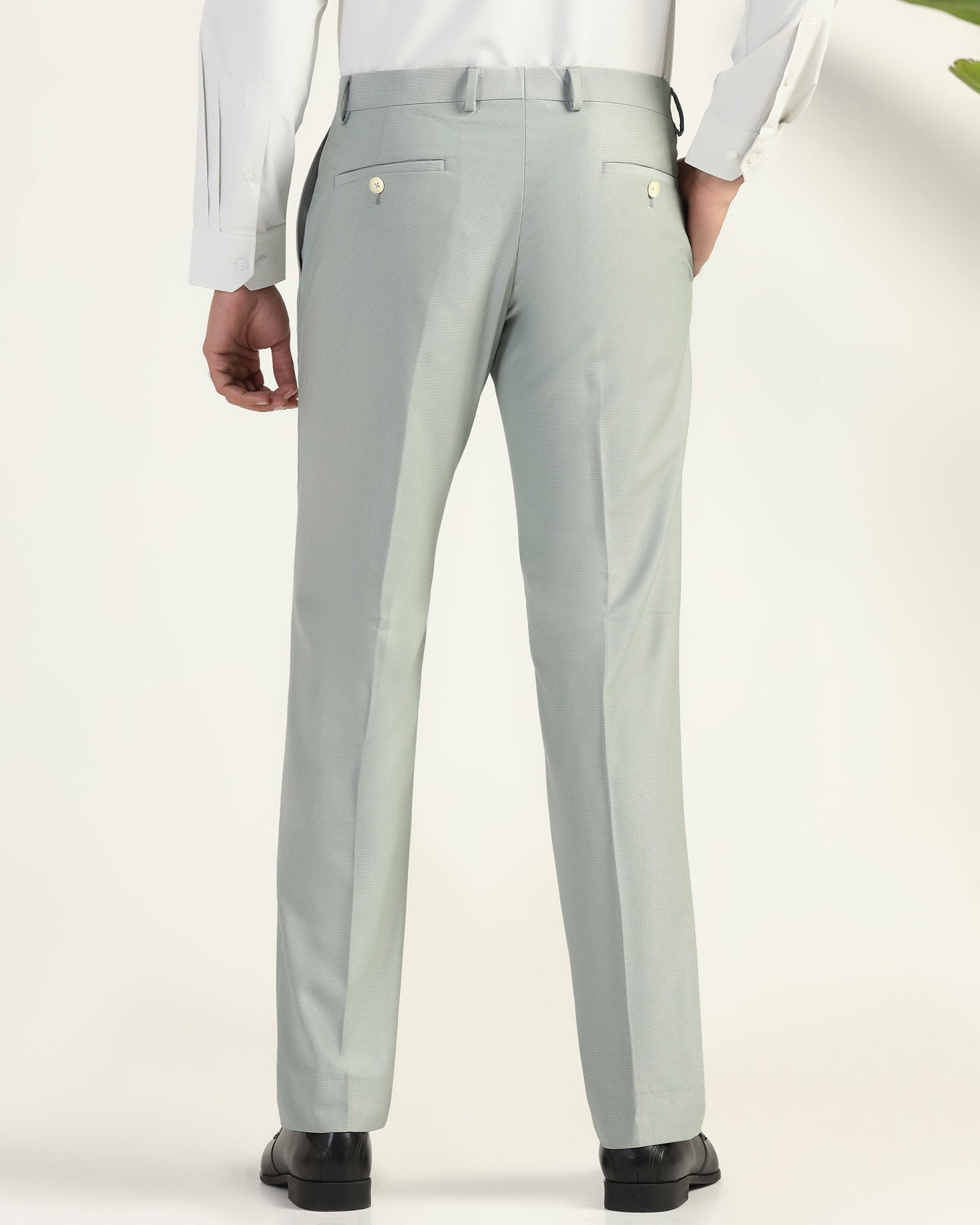Slim Comfort B-95 Formal Mint Textured Trouser - Amor