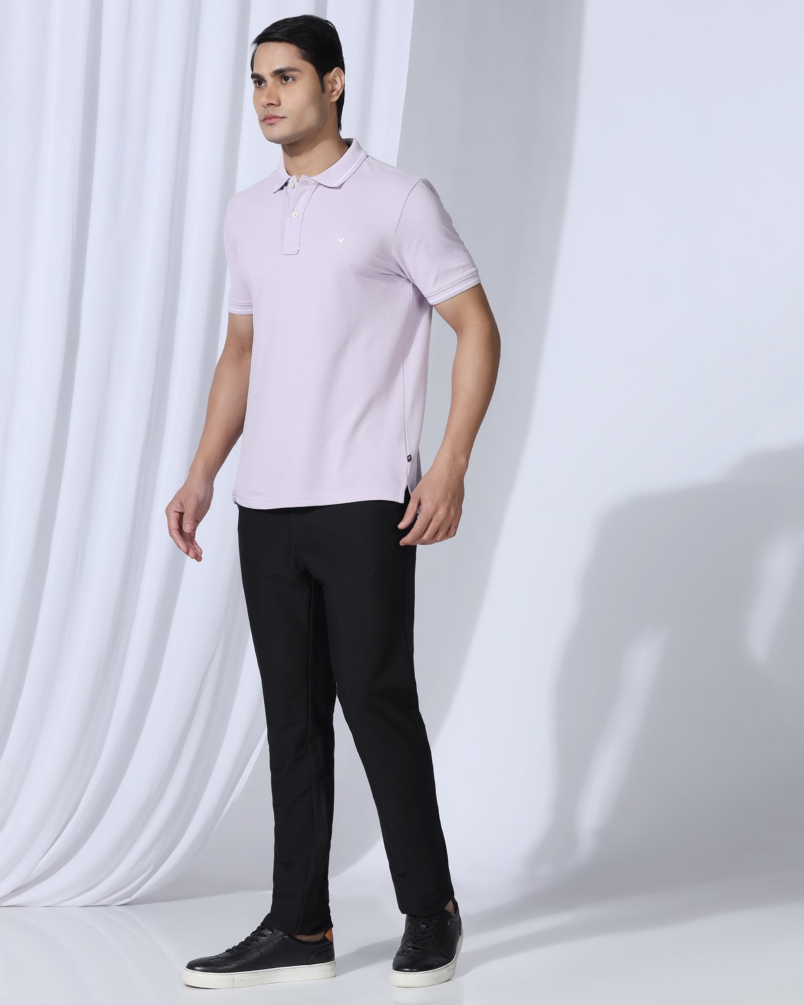 Slim Fit B-91 Casual Black Solid Khakis - Victor