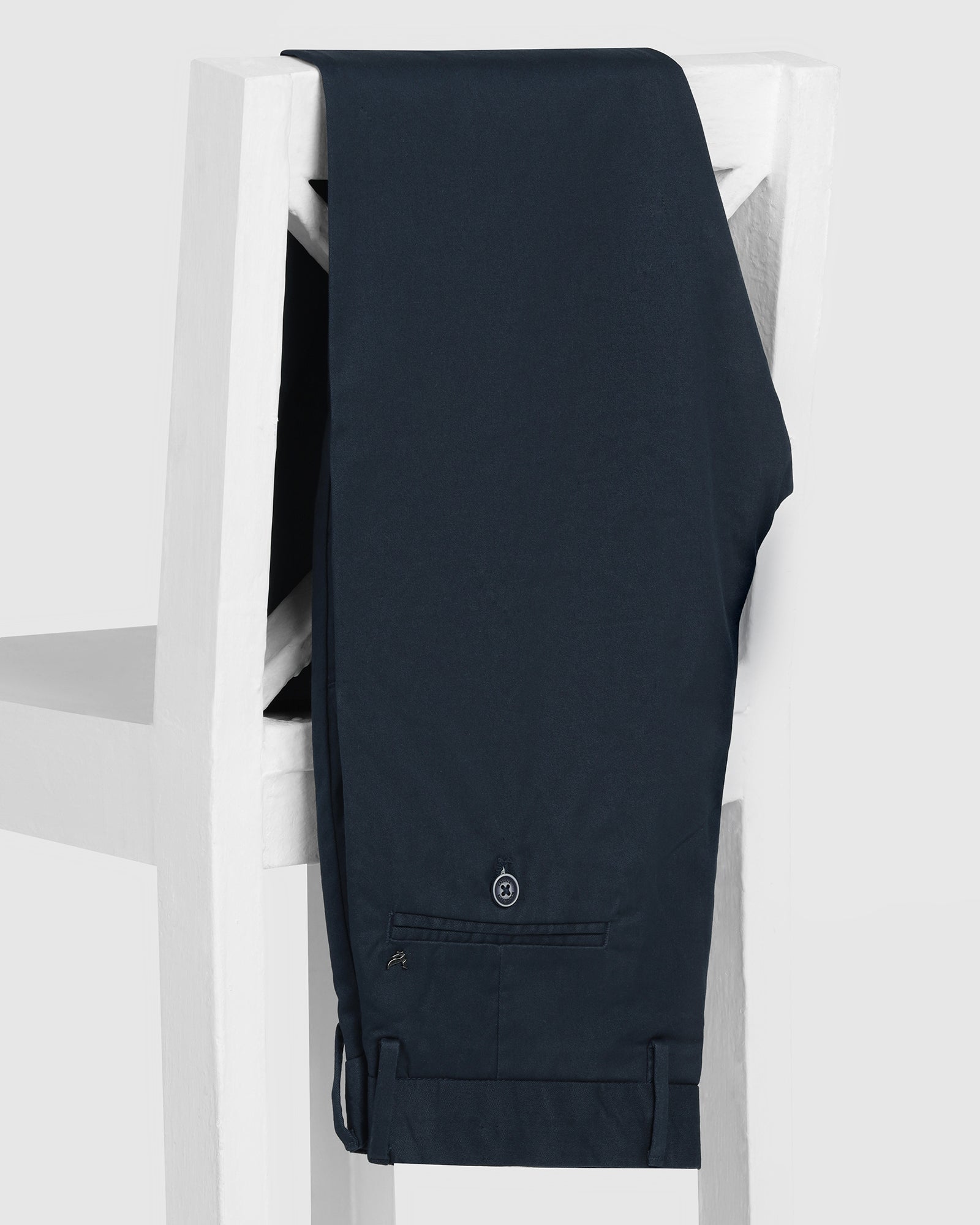 Slim Fit B-91 Casual Navy Solid Khakis - Martin