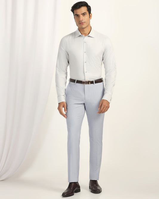 Slim Fit B-91 Formal Light Blue Stripe Trouser - Ninja